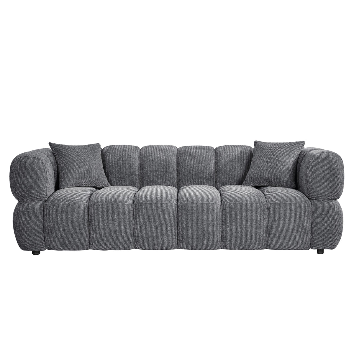 Sofa 3-seater Norika Hm3331.01 Grey Fabric 220x88x85hcm.