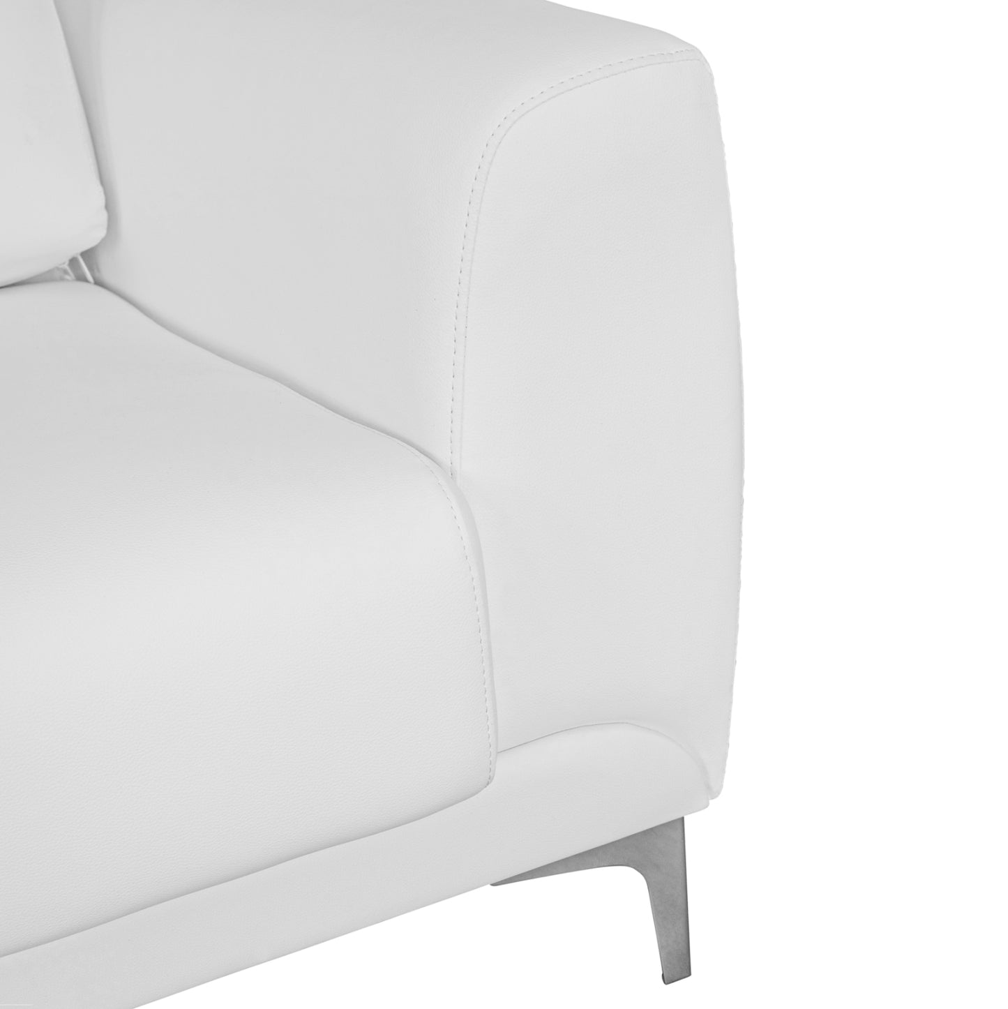 Sofa 3 Seater Kenzie Hm3121.32 With White Pu 190x81x81 Cm