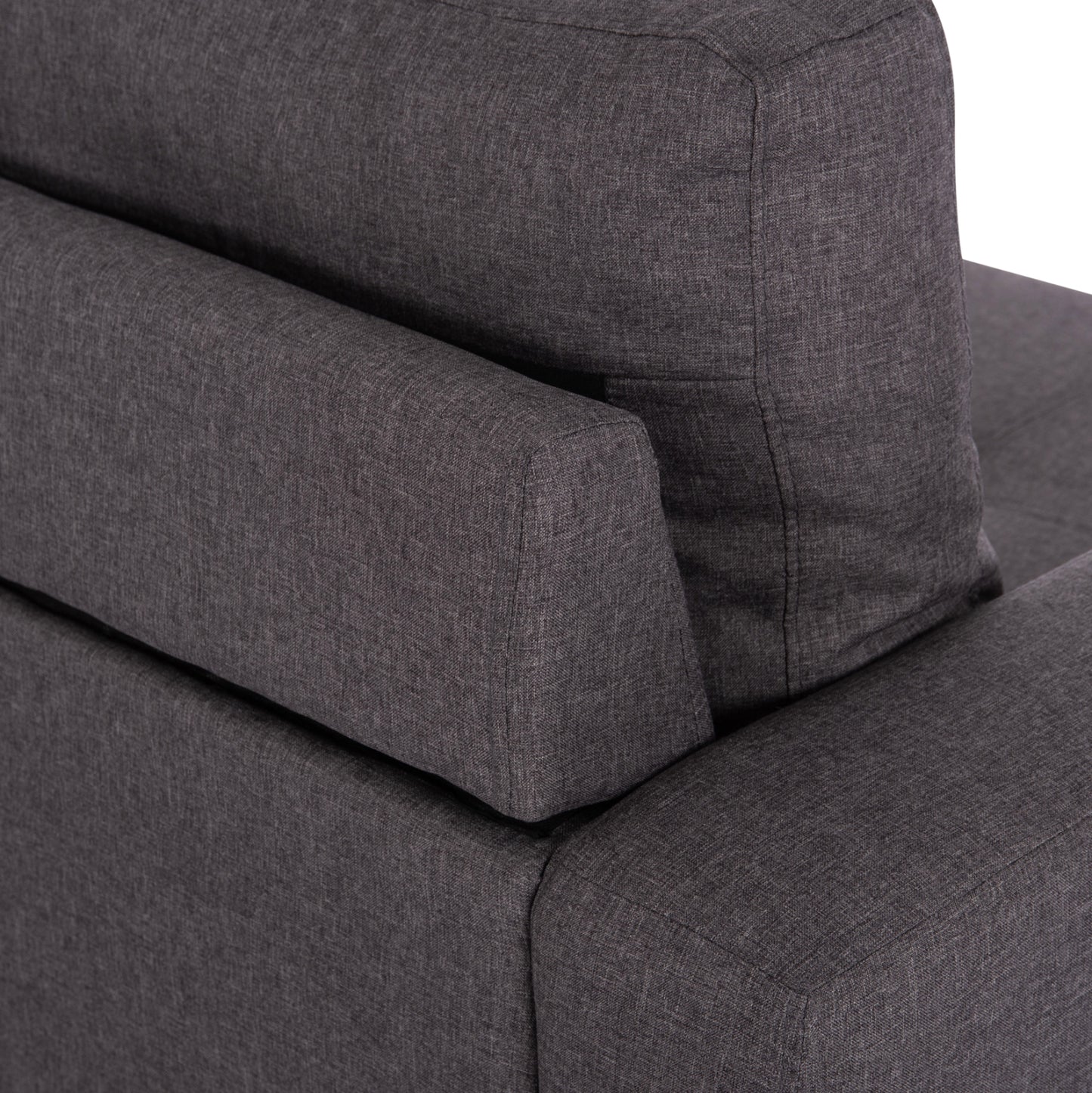 Reversible Corner Sofa Page Hm3004.02 In Grey Fabric 205x82-140x87h Cm.