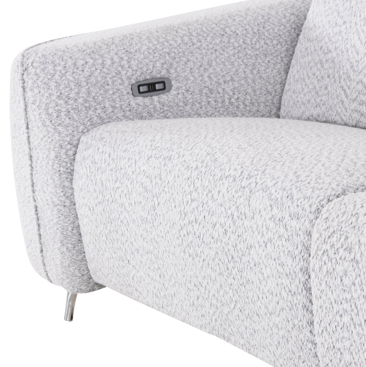 Right Corner 3-seat Sofa With Recline Valente Sm3317.01r Light Grey Fabric 275x160x104h