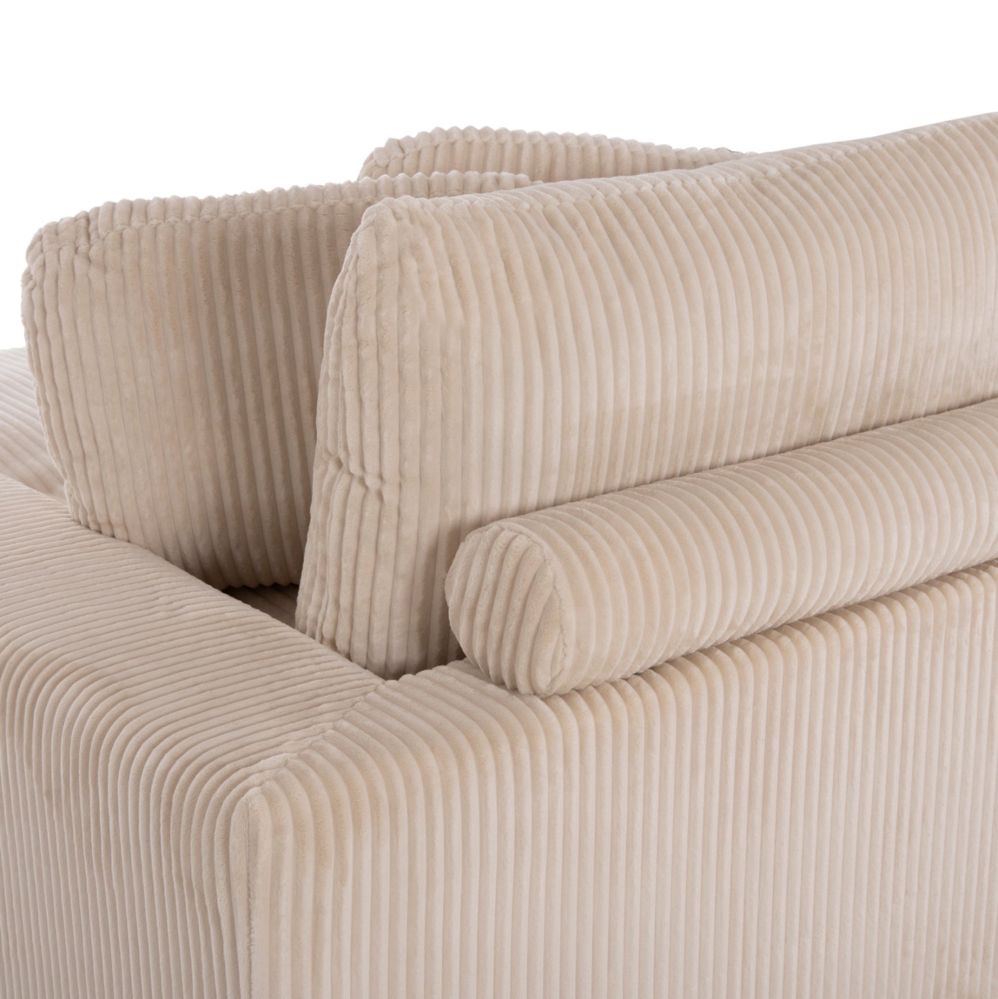 Corner Sofa Right Cranfield Hm3287.02r Beige Cord Fabric 315x167(corner)x67hcm.