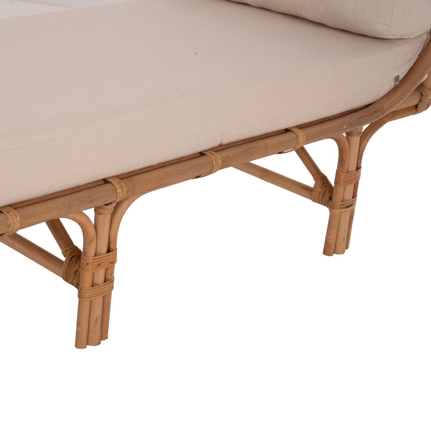 Outdoor Lounge Sofa Charmella Hm9659 Natural Rattan-beige Cushions 187x69x76hcm.