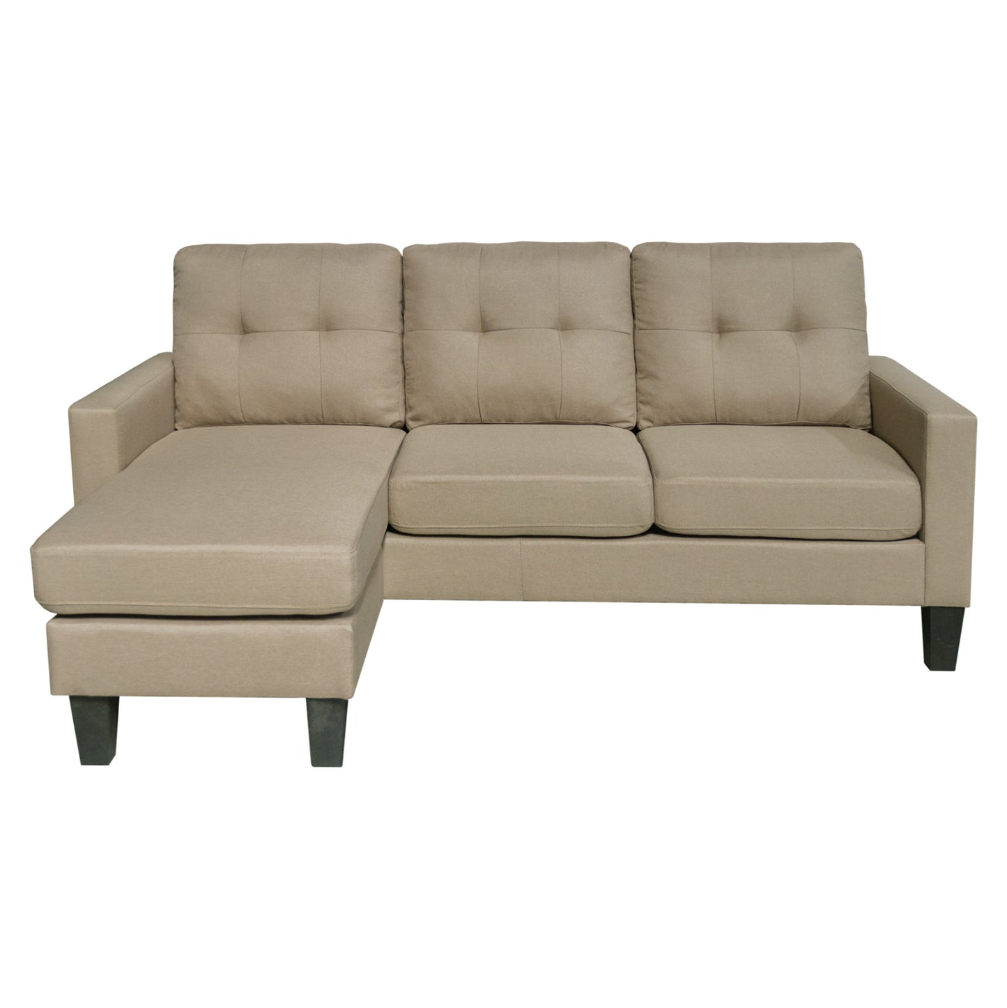 Corner Sofa Reversible Meggy Hm3297.03 Beige Fabric 184.5x129x86hcm.