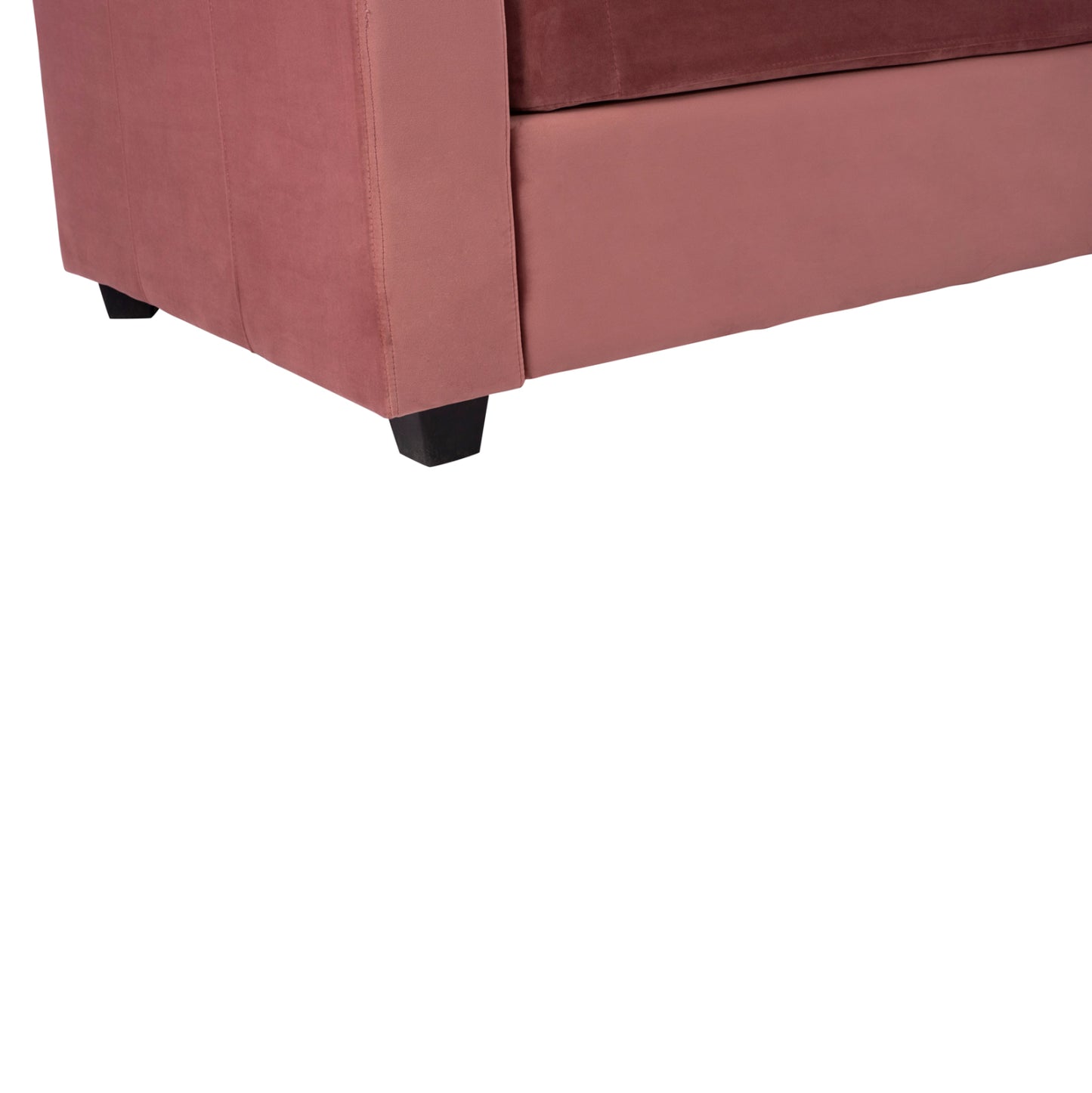 Sofa Corner Reversible Fabric Velvet Dusty Pink 207x145x85y Cm. Hm3004.12