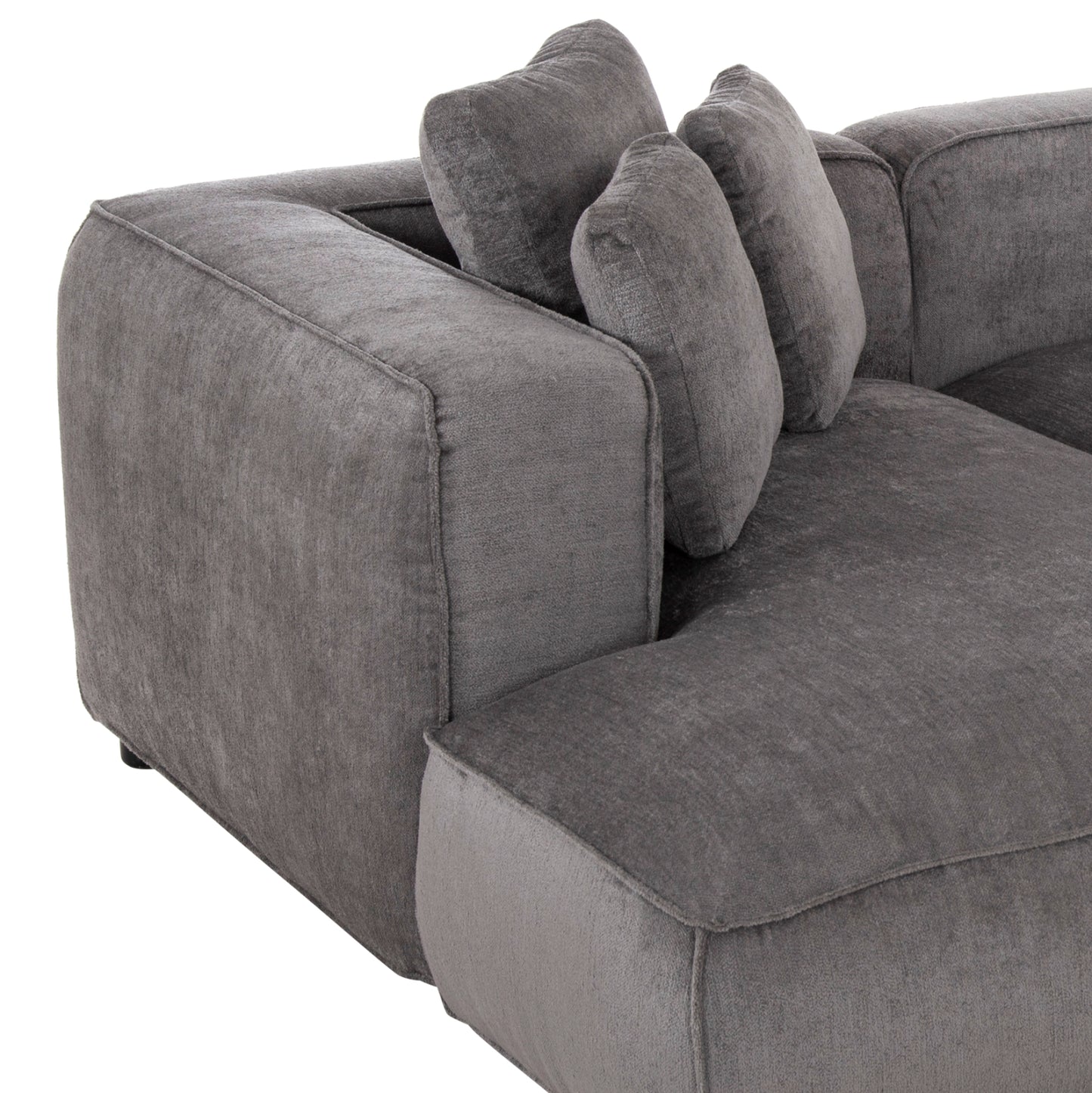 Corner Sofa (left) 3-seater Grace Hm3280.03l Grey Fabric 252x105-160x70-90hcm.