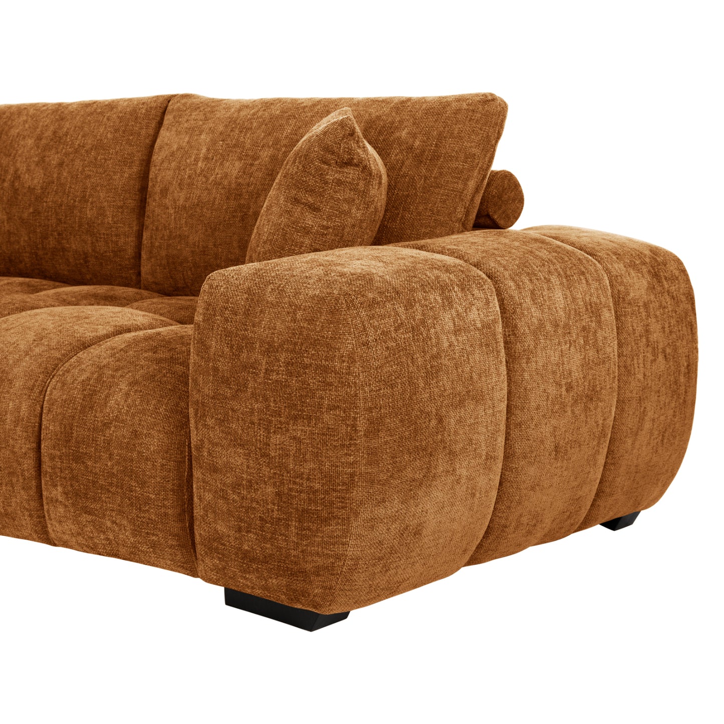 Corner Sofa (left) Coven Hm3266.02l Brick Red Fabric 298x102-208x85hcm.