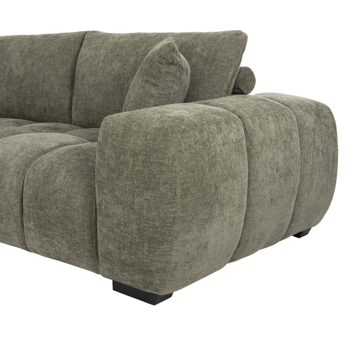 Corner Sofa (left) Coven Hm3266.04l Green Fabric 298x102-208x85hcm.