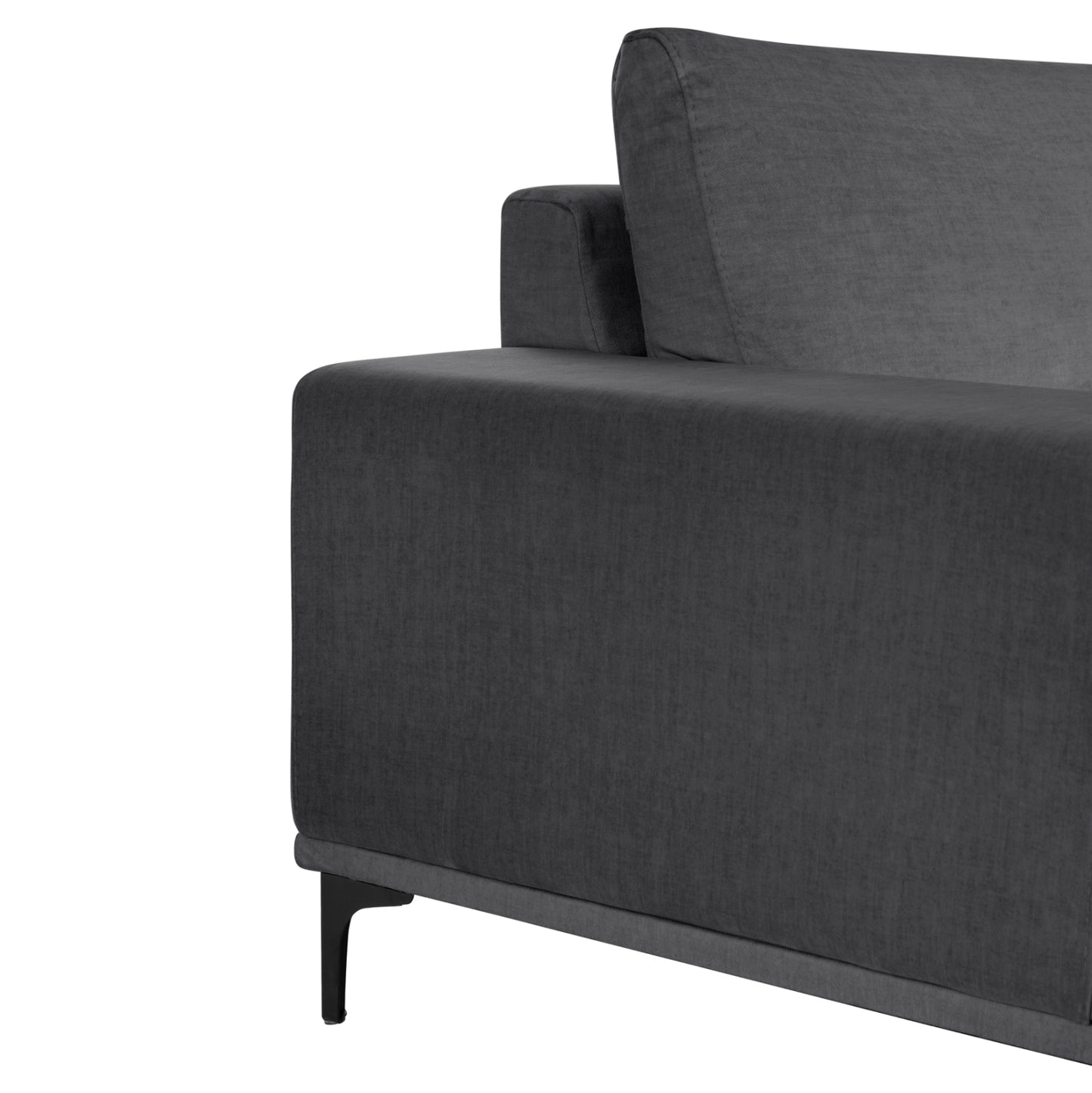 Corner Sofa (left) Noa Hm3278.02l Anthracite Fabric 288x90-157x67-80hcm.