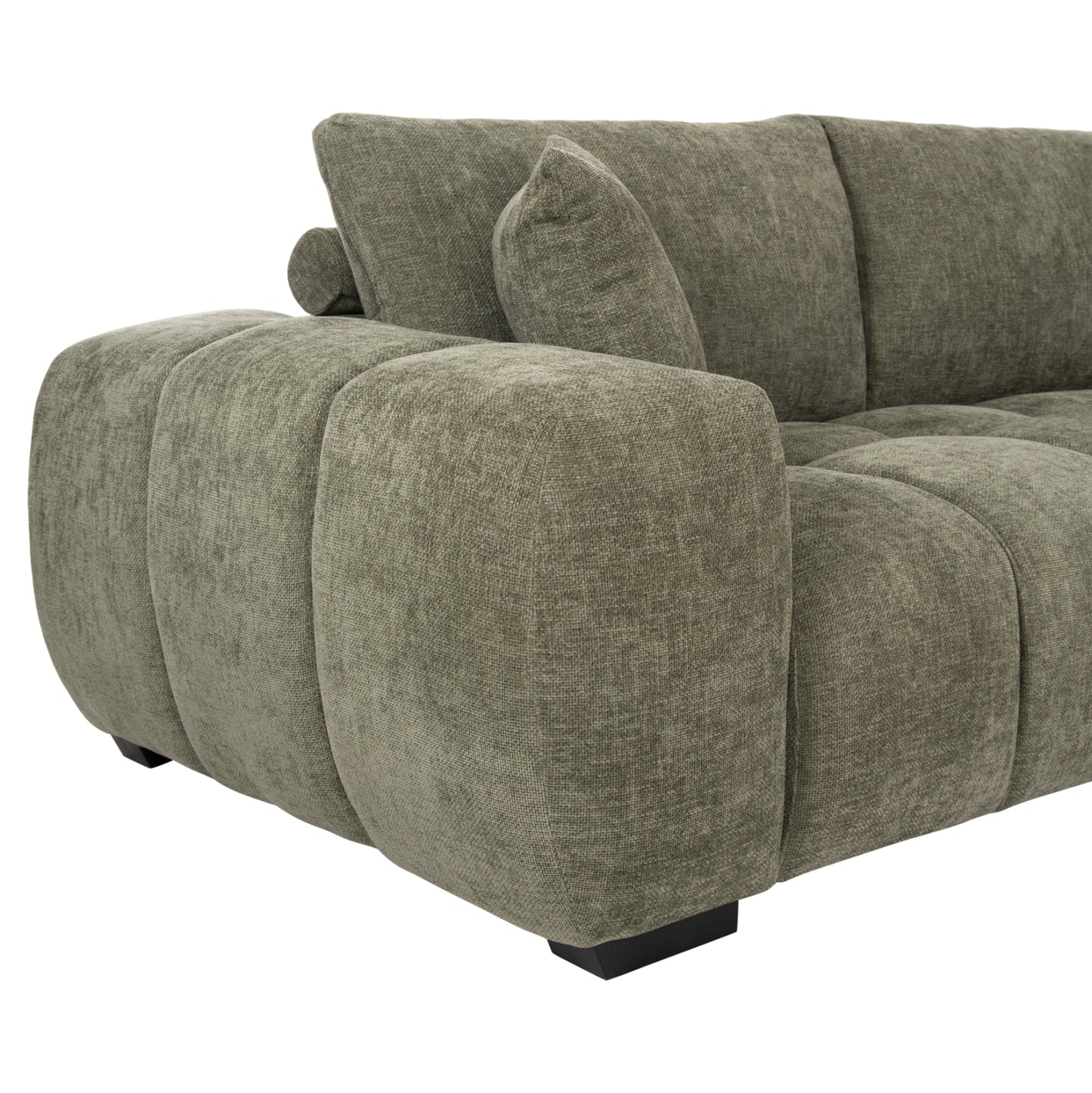 Corner Sofa (right) Coven Hm3266.04r Green Fabric 298x102-208x85hcm.