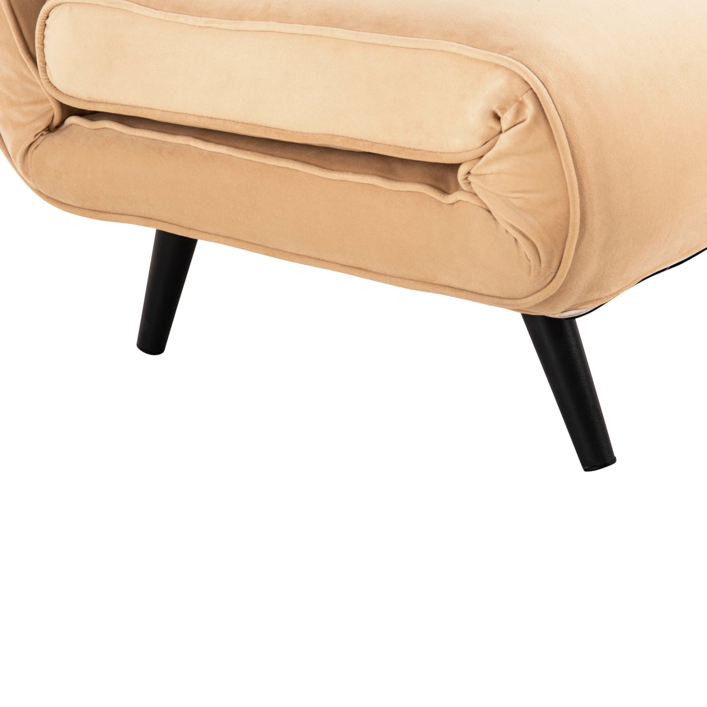 Sofabed For 2 People Asma Hm3077.17 Velvet In Beige Color 140x80x77hcm.