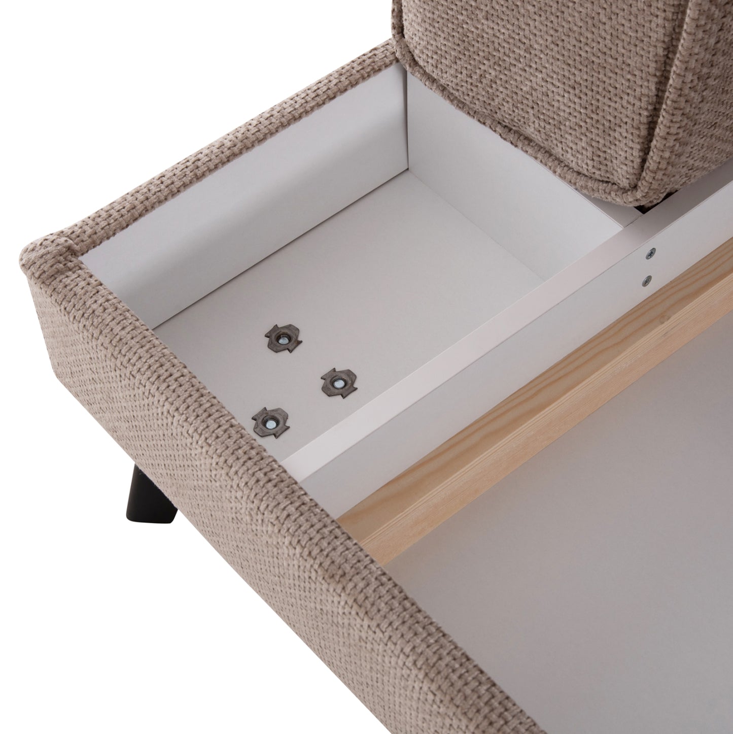 Corner Sofabed (left) Zenora Hm3337.03l Beige Fabric 303x214x80hcm