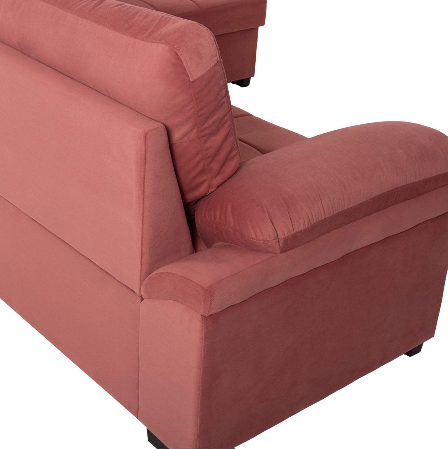 Sofabed Right Corner Jade Hm3144.03r Dusty Pink Velvet 250x80-180x73-88hcm.