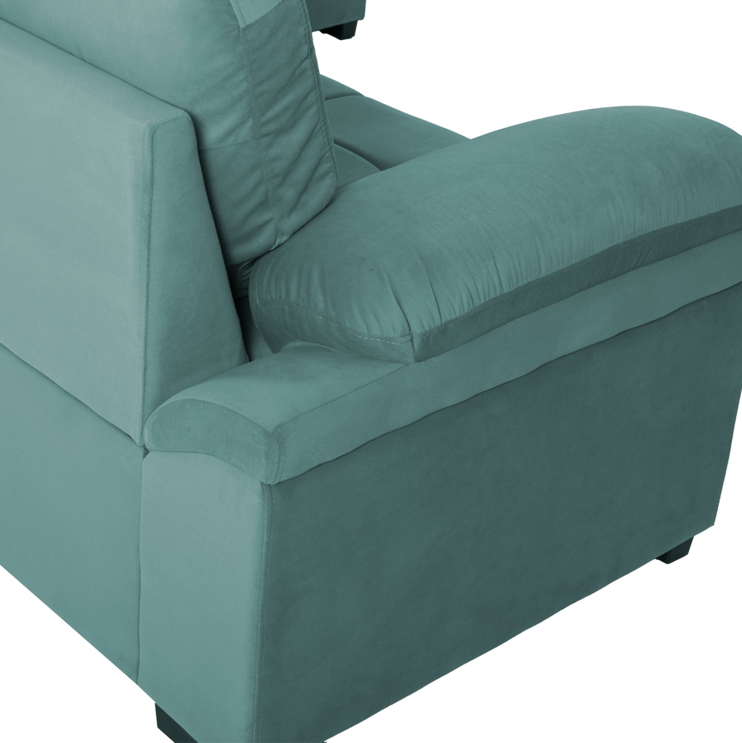 Sofabed Right Corner Jade Hm3144.04r Seafoam Green Velvet 250x80-180x73-88hcm.