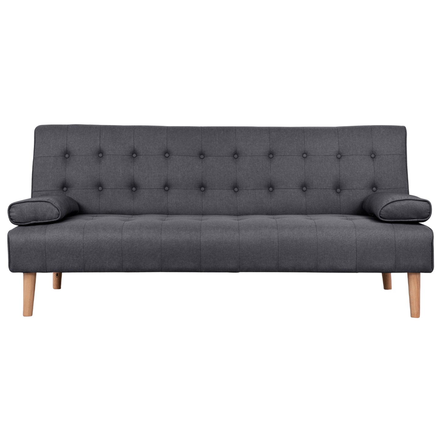 Sofa Bed Wanda Hm3149.01 Grey Fabric And 2 Pillows 190x84x83cm