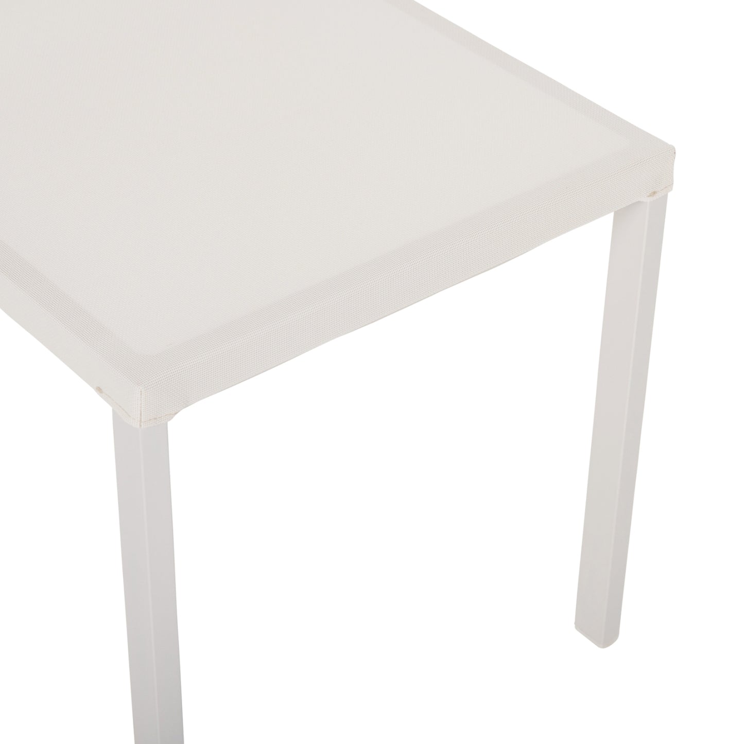 Chair Aluminum Hm5921.02 White Frame And Textline With Beige Synthetic Rattan 46x55,5x83hcm.