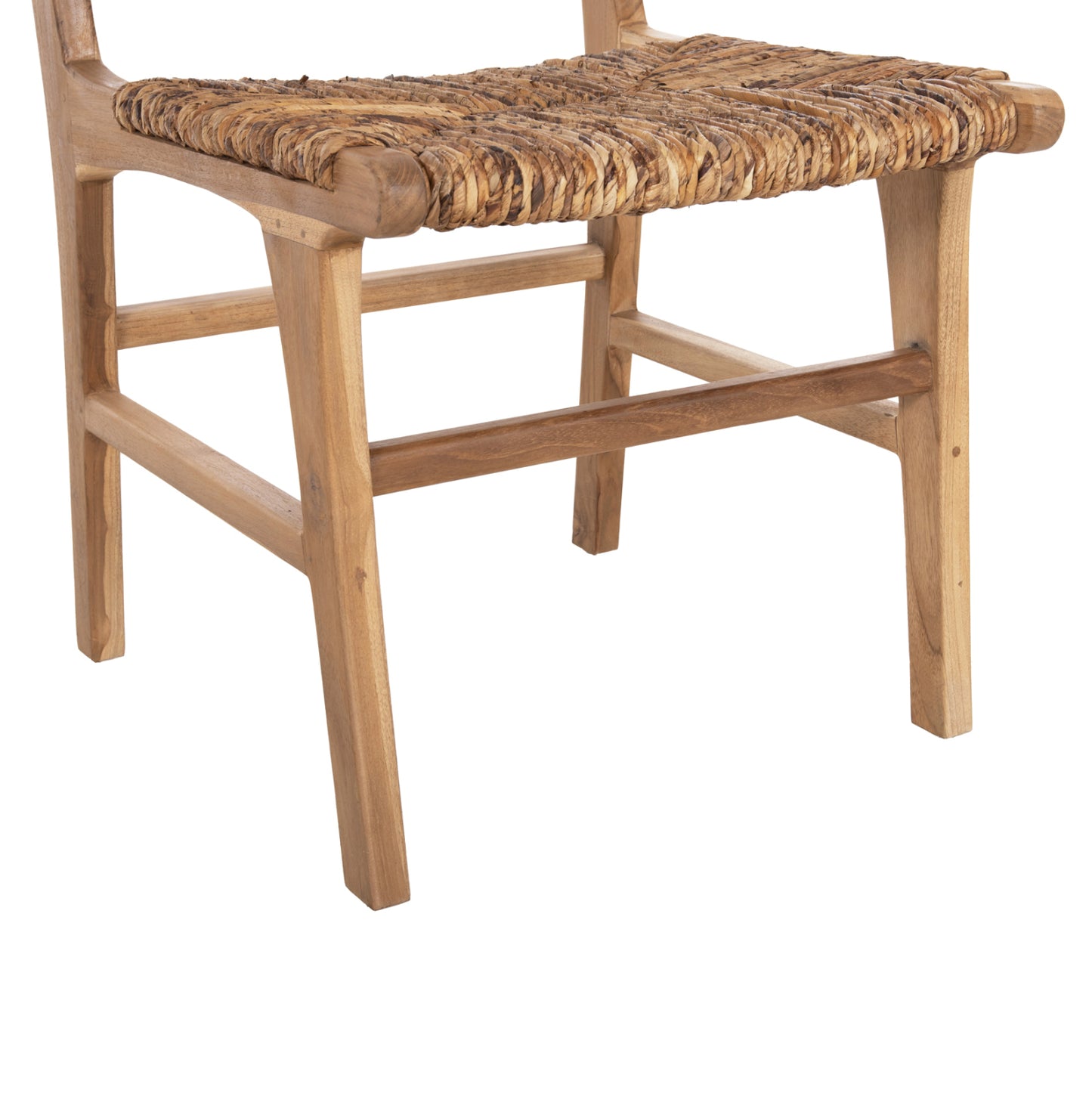 Chair Hm9399.11 Teak Wood With Straw Matting On Backrest And Seat Natural Color 51x60,5x86hcm