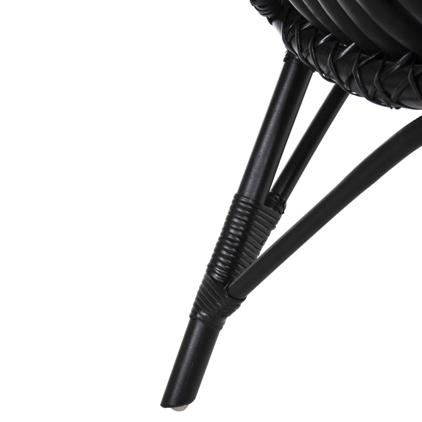 Chair For Outdoors Cellion Hm9812.02 Rattan Poles In Black Color 76x72x83hcm.
