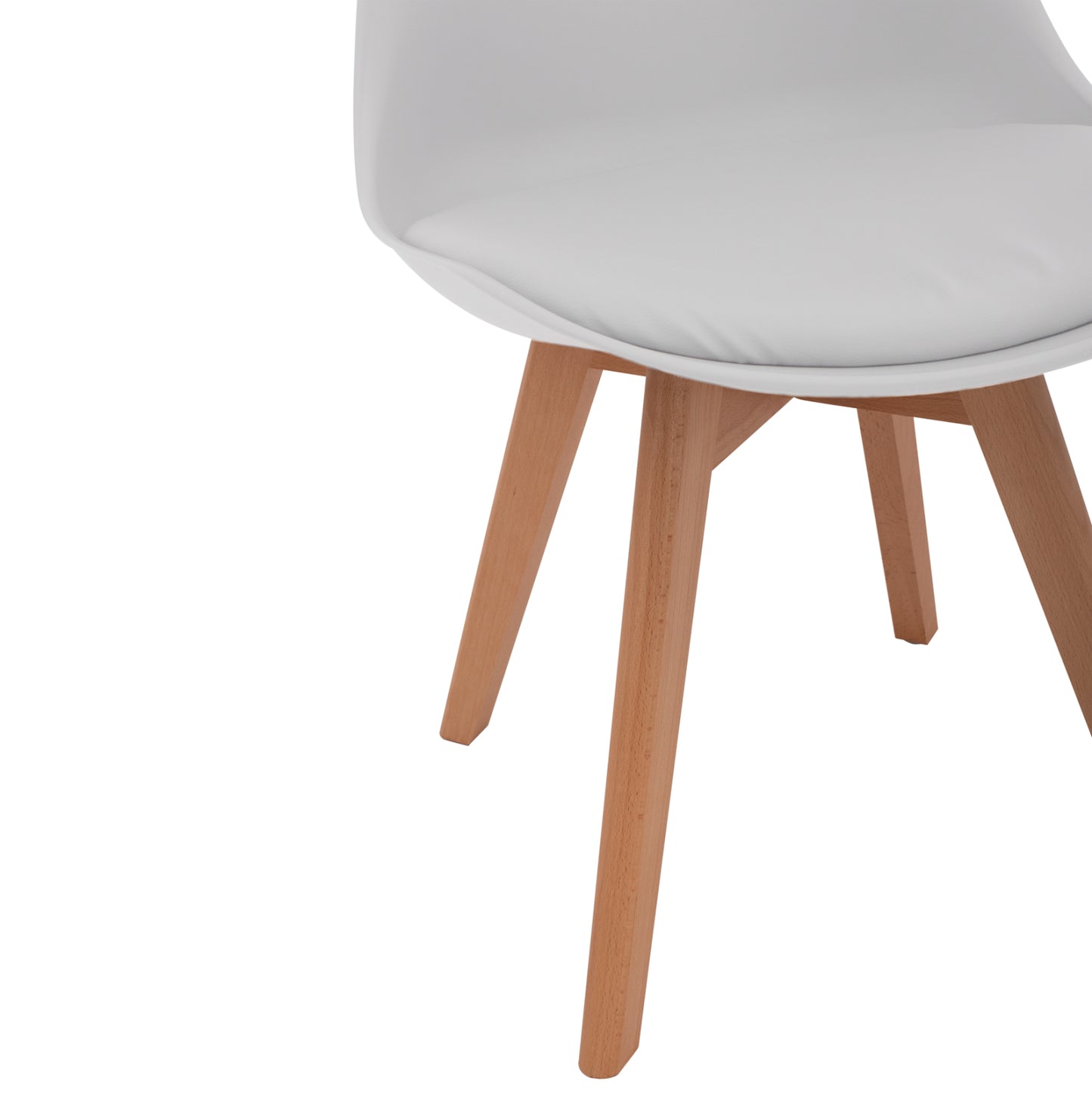 Chair Vegas Hm0033.01-wooden Legs-white Seat-47x56,6x82Υ Cm