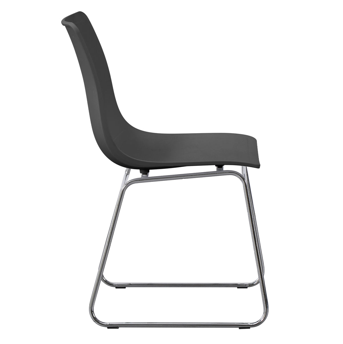 Chair Hygge Hm18485.02 Polypropylene In Black--metal Chromed Legs 42x44x77hcm.