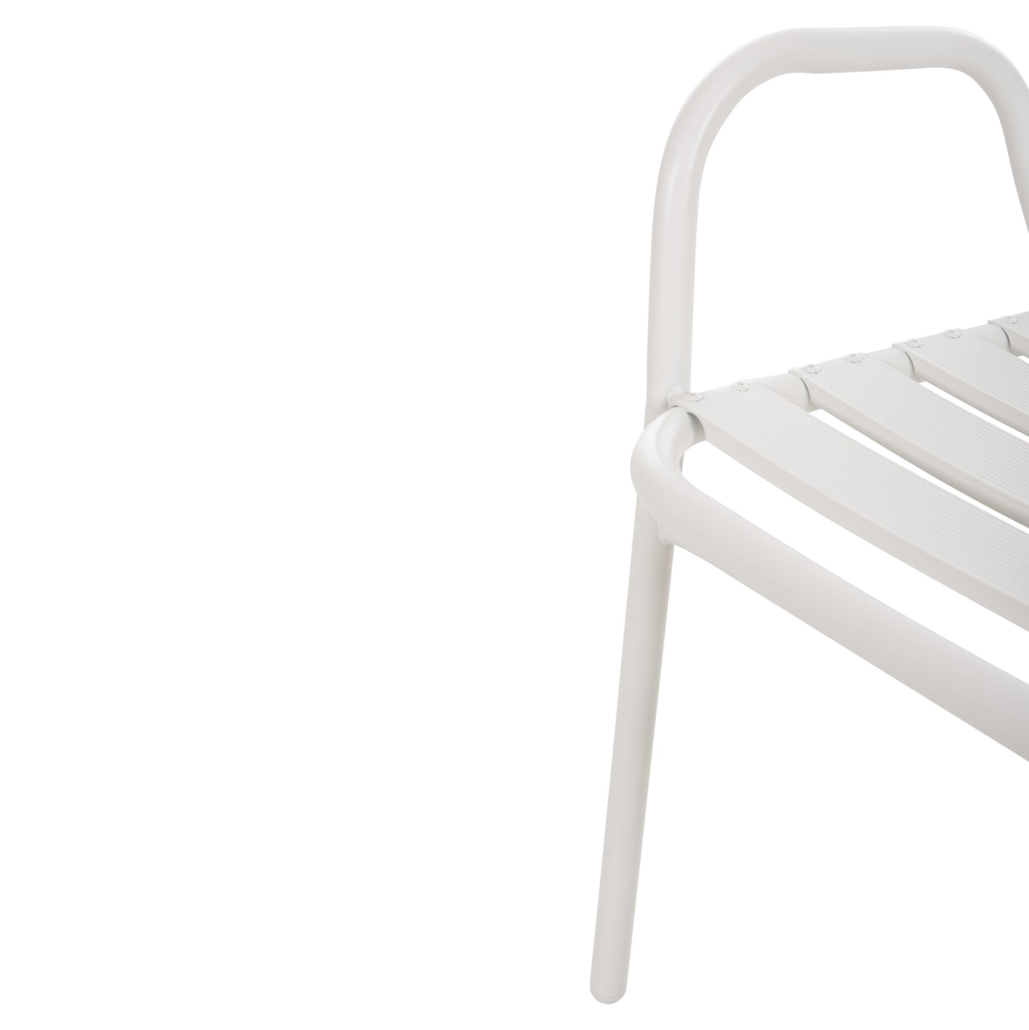 Chair Prelude Hm5970.02 Metal Frame-aluminum Seat & Backrest-white 54x56x79hcm.