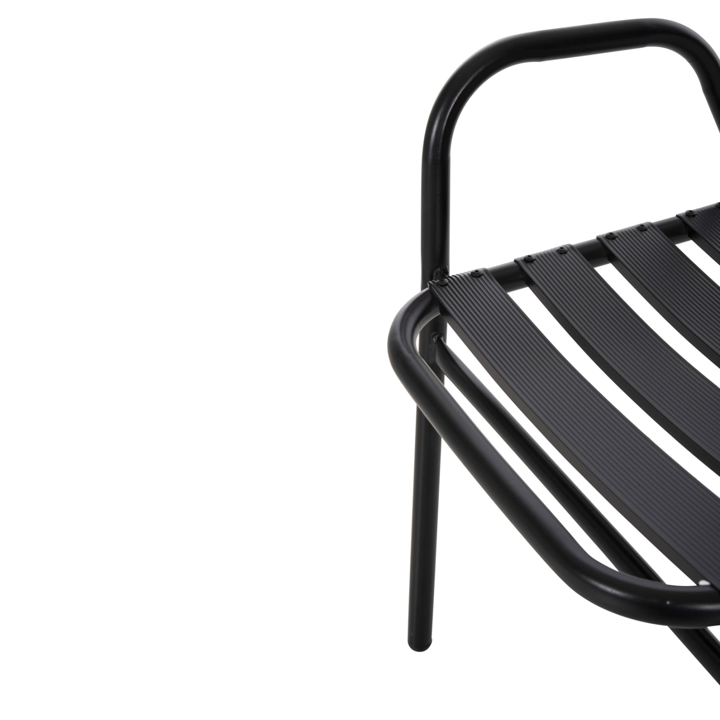 Chair Prelude Hm5970.03 Metal Frame-aluminum Seat & Backrest-black 54x56x79hcm.