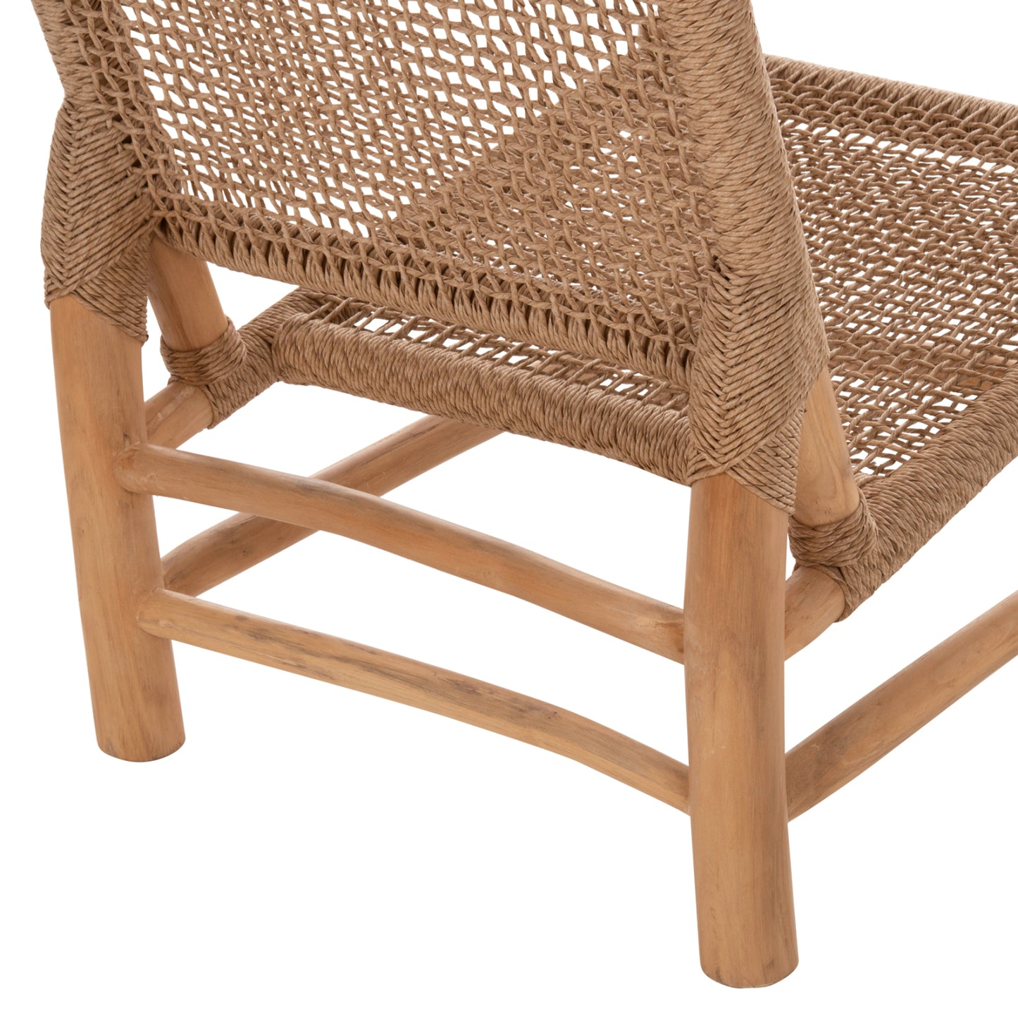 Chair Indoor Londer Hm5986 Teak Wood And Synthetic Rattan 63x77x77hcm.