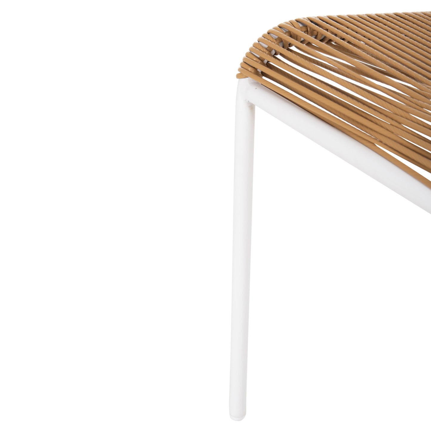 Chair Suki Hm6053.01 Metal In White And Synthetic Rattan In Natural Color 54x62x80hcm.