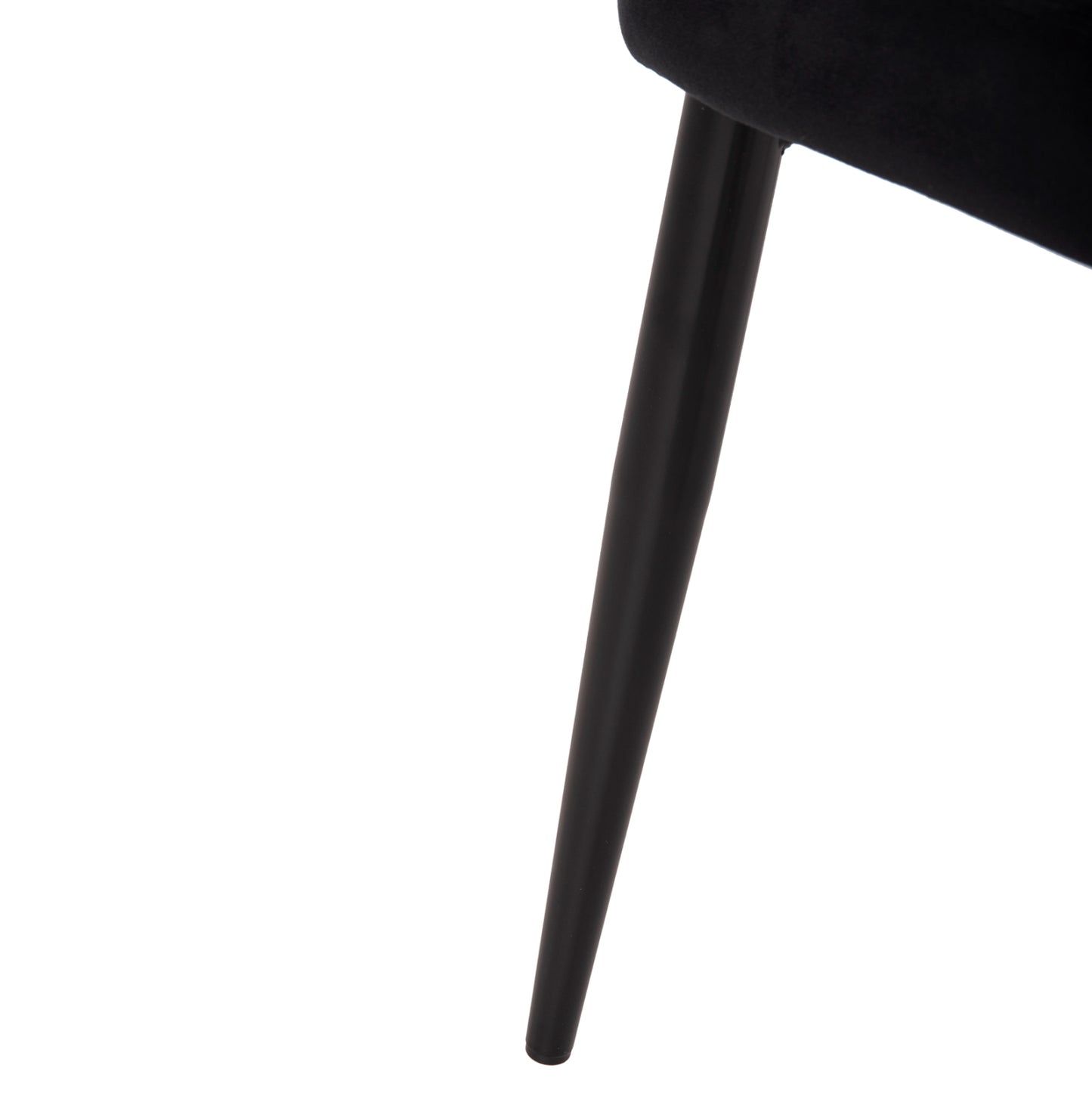 Dining Chair Serenity Hm8527.14 Black Velvet-black Metallic Legs 51x54x83,5hcm.