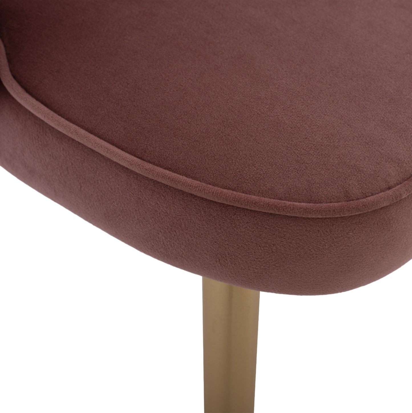 Chair Hm8737.02 Velvet Dusty Pink With Metal Gold Frame 48x48x85 Cm.