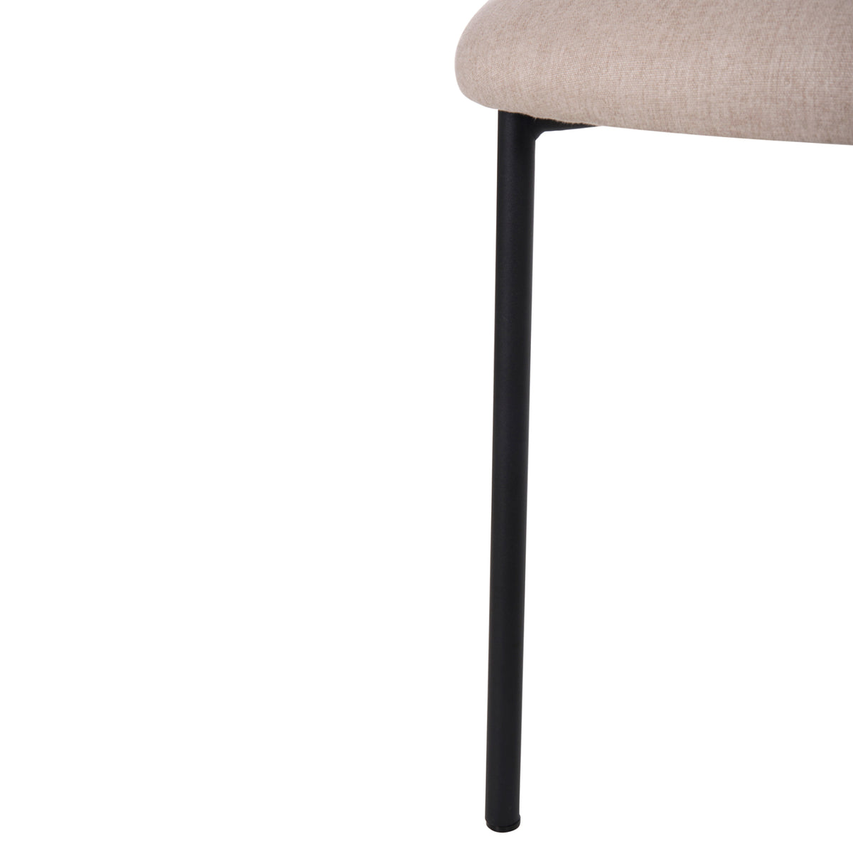Dining Chair Isiah Hm9615.03 Beige Fabric-black Metal Legs 56x56x76hcm.