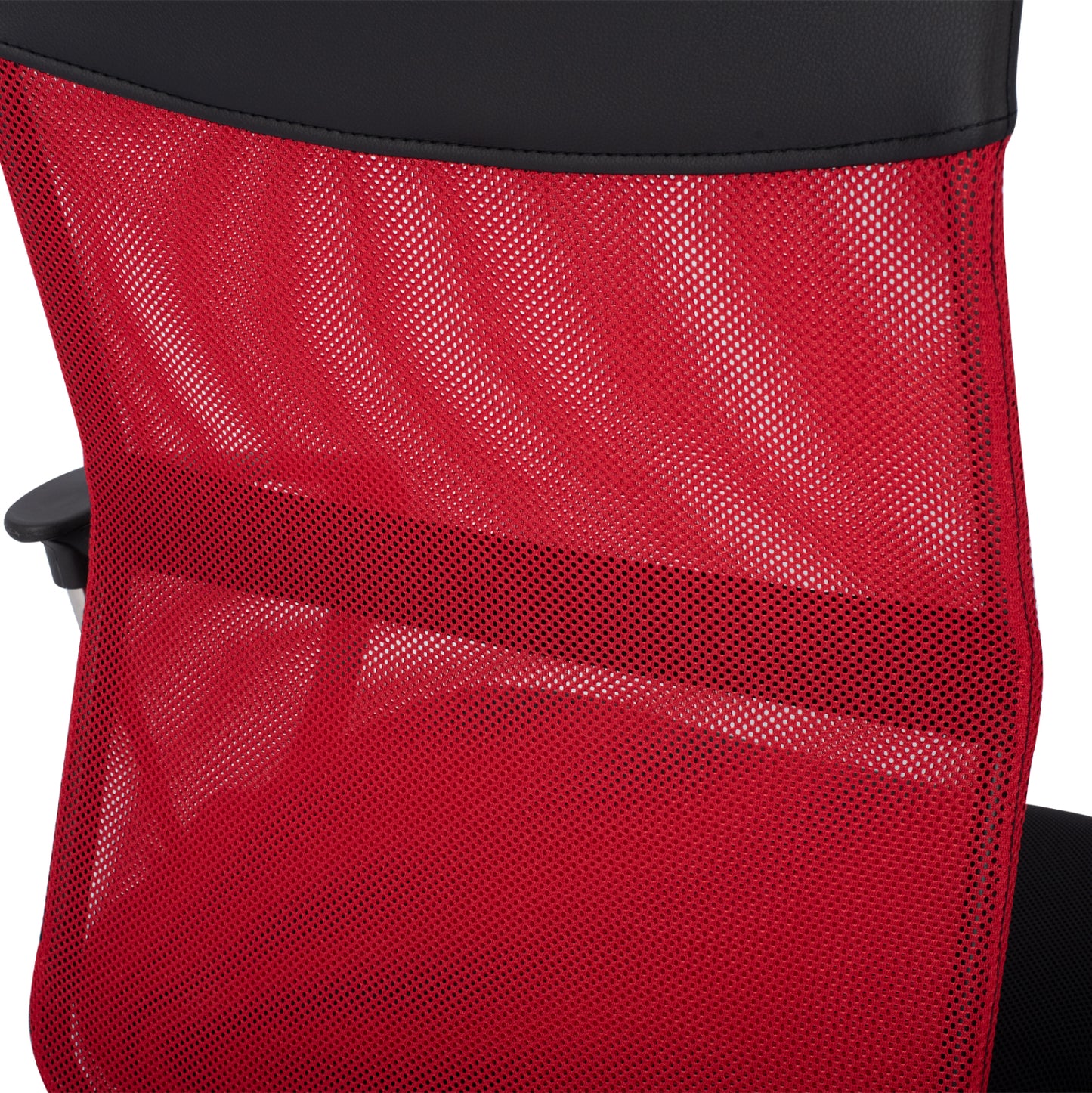 Office Chair Hm1000.07 Black Red Mesh Chromed Leg 61x58x118