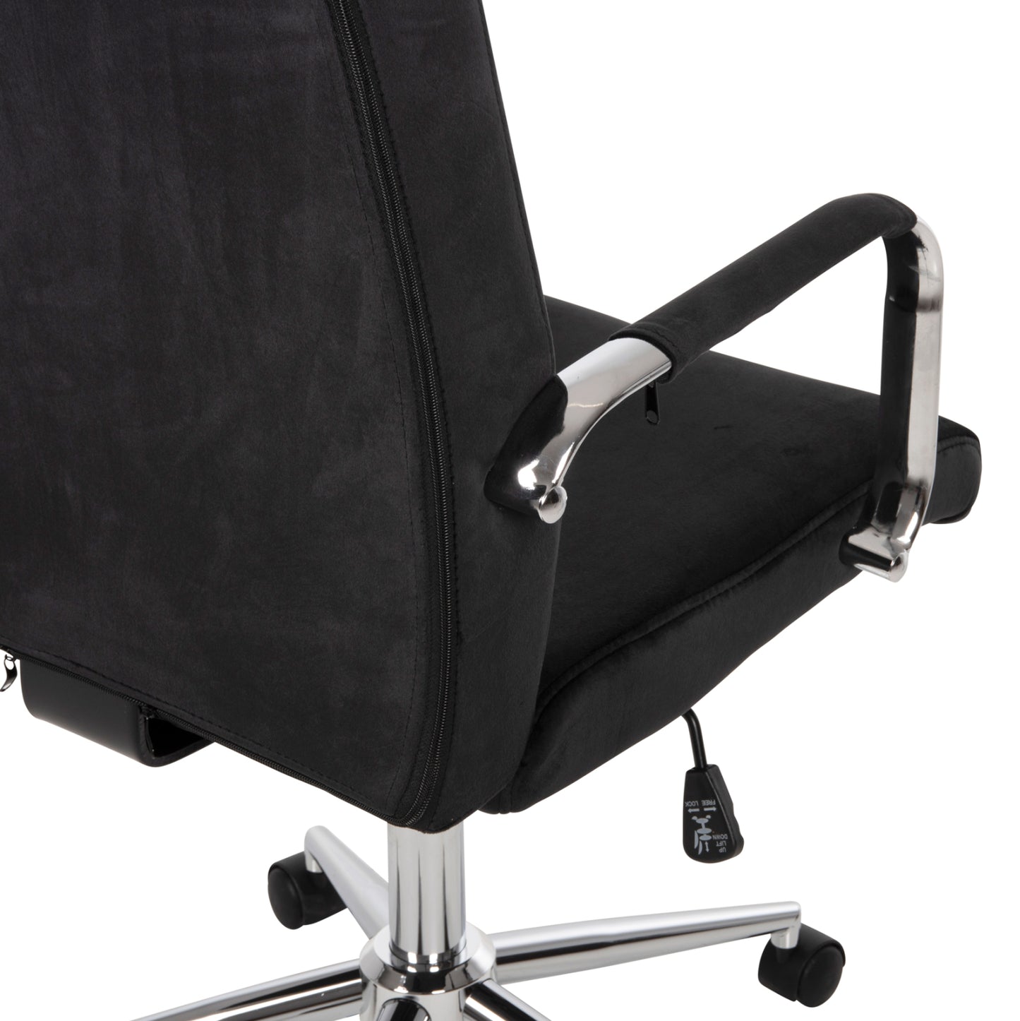 Office Chair Josef Hm1181.04 Black Velvet-inox Base 58x61x105-113hcm.