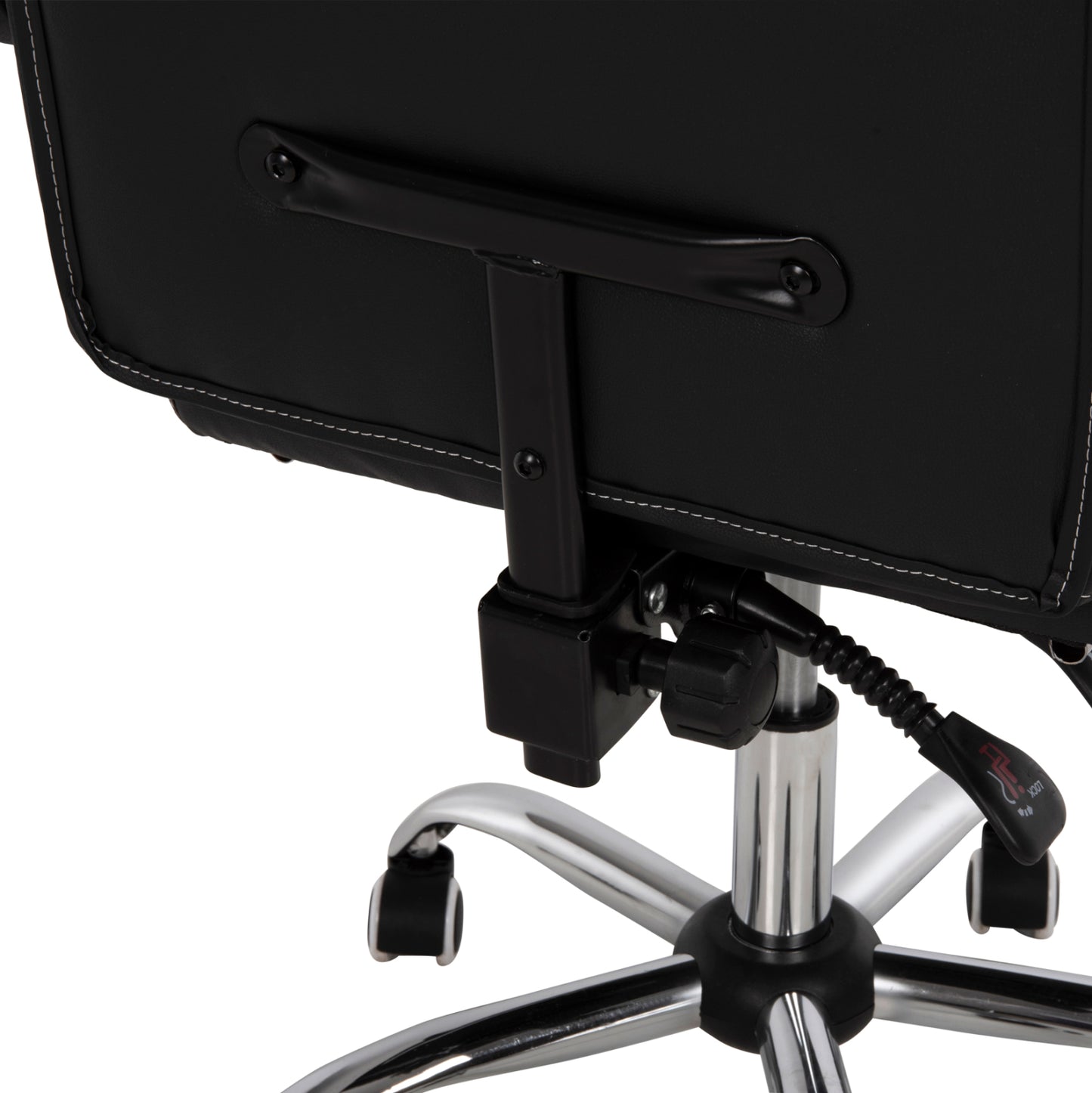 Office Chair Seena Hm1190.02 Black-white Pu-folding Footrest 62x65x115hcm.