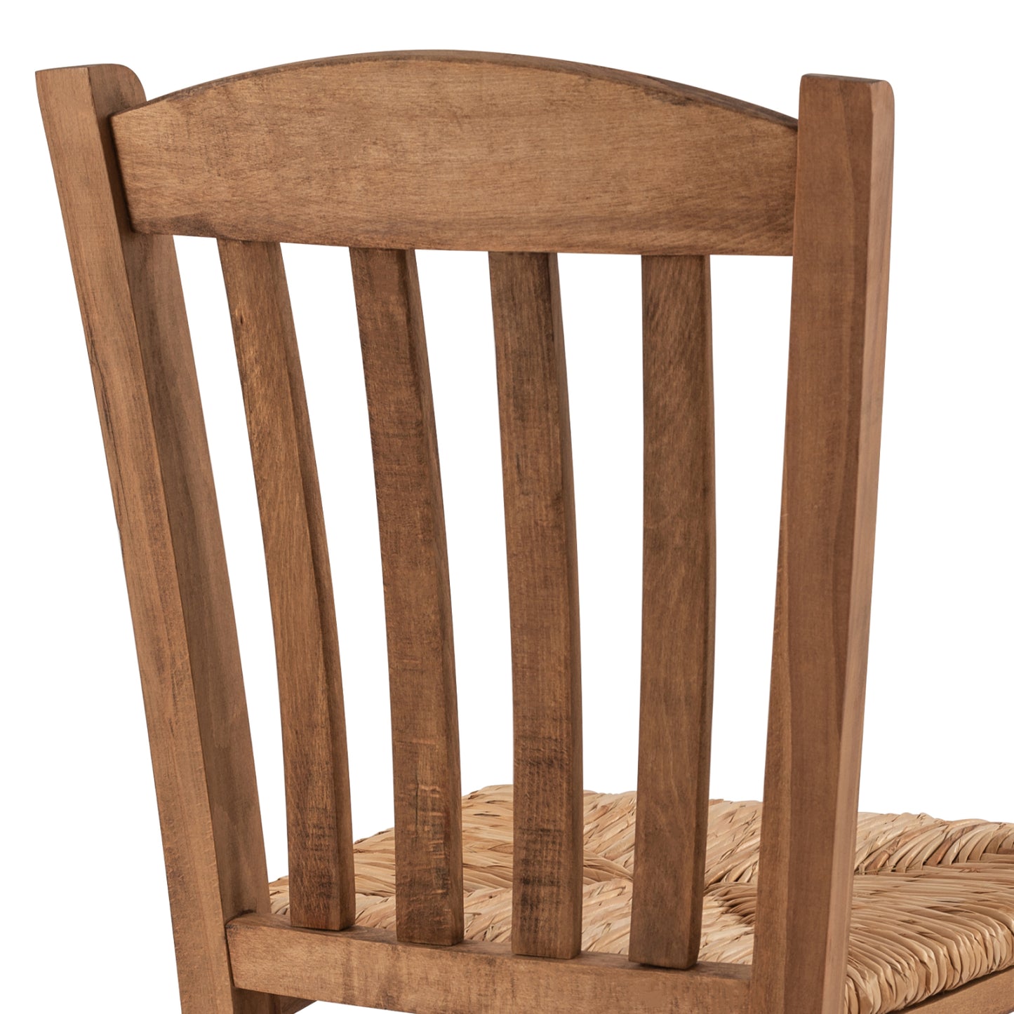 Traditional Chair Walnut With Straw Hm10376.01
