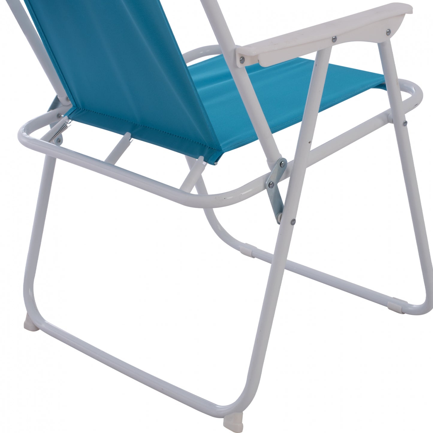 Beach Chair With High Back Foldable Light Blue Hm5148 Metallic