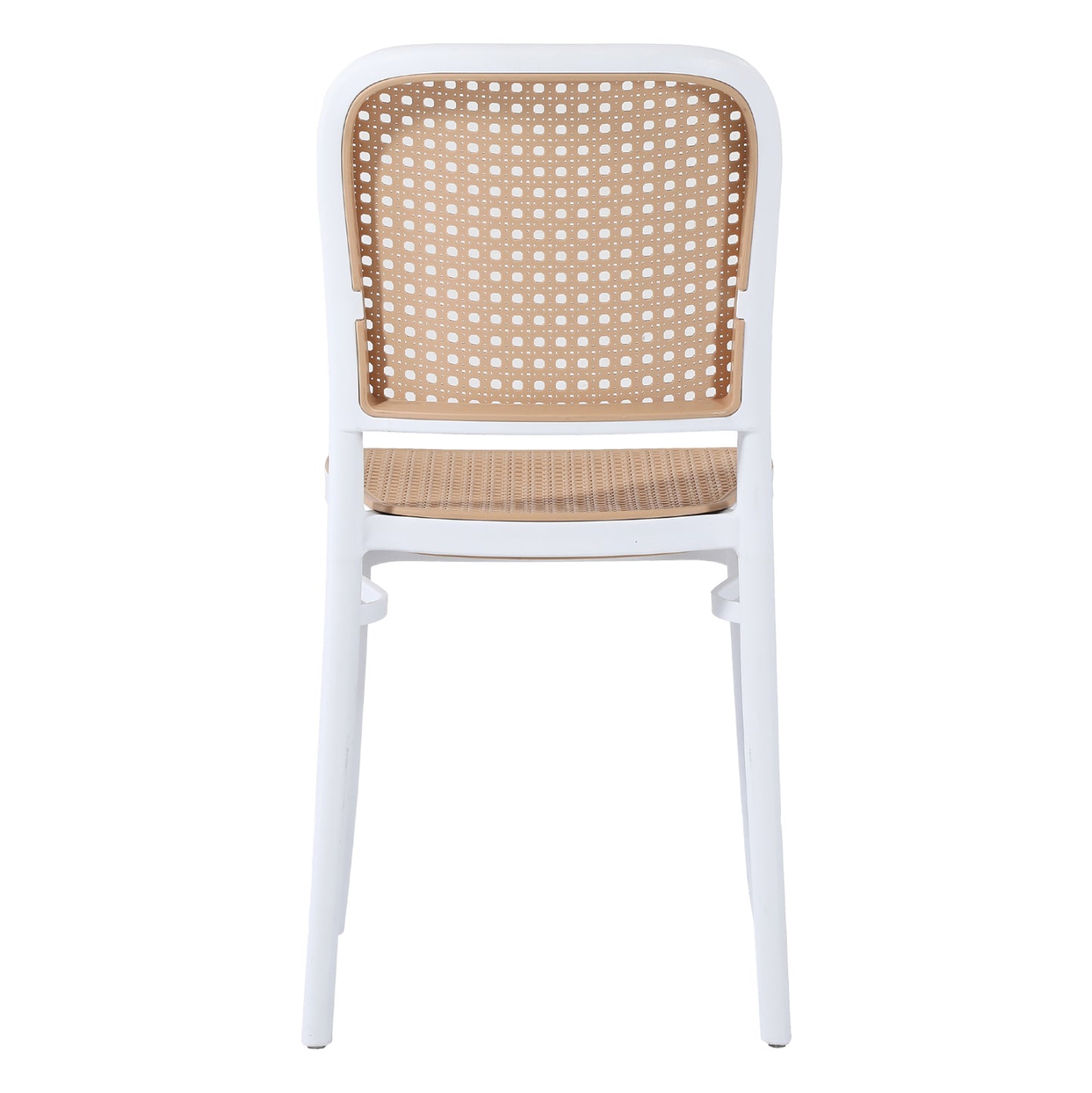 Chair Polypropylene Flow Hm5937.01 White With Beige Seat And Backrest 41x53x85.5hcm.