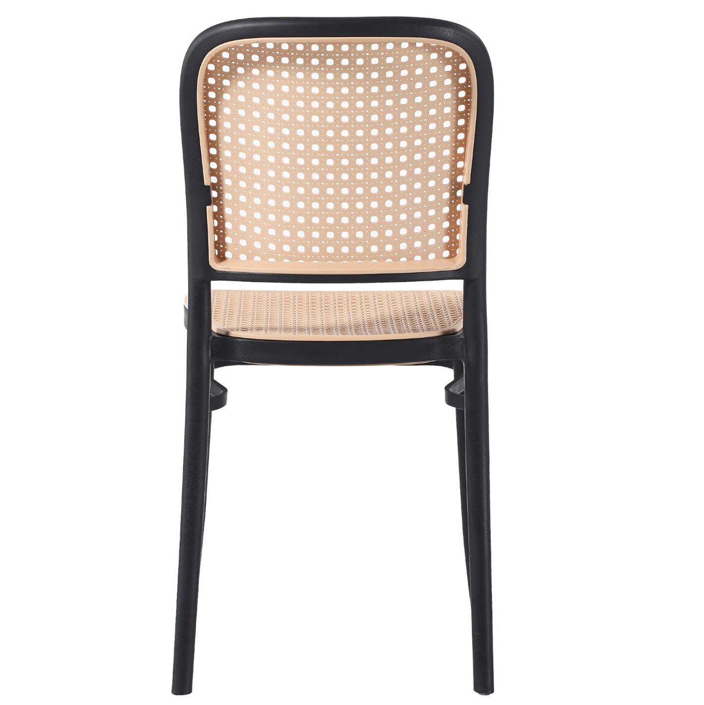 Chair Polypropylene Flow Hm5937.02 Black With Beige Seat And Backrest 41x53x85.5hcm.