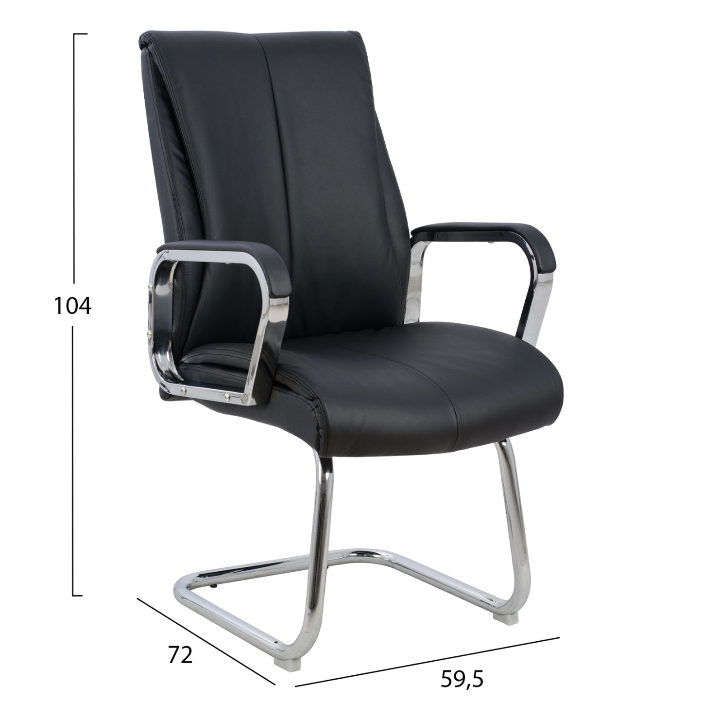 Conference Chair Hm1094.01 Black 59,5x72x104 Cm