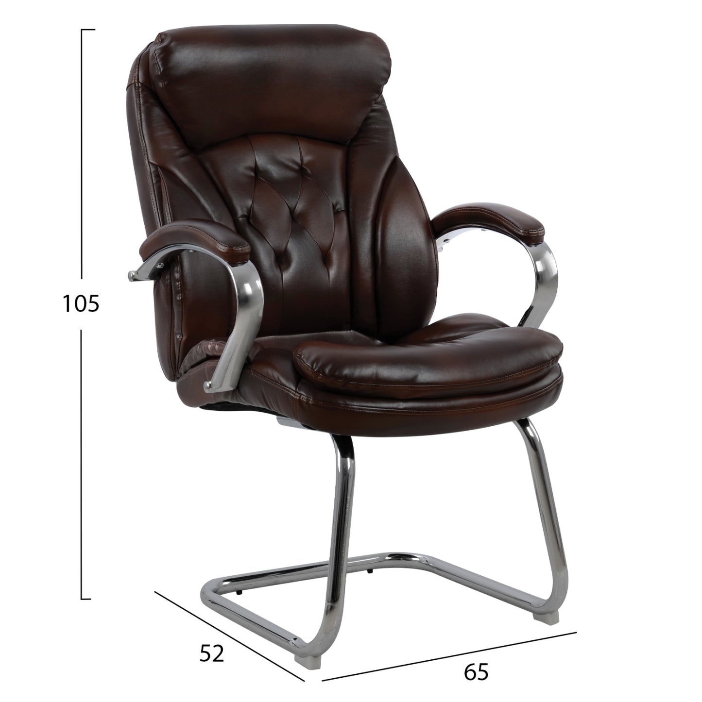 Conference Chair Hm1100.09 Brown 65x52x105 Cm