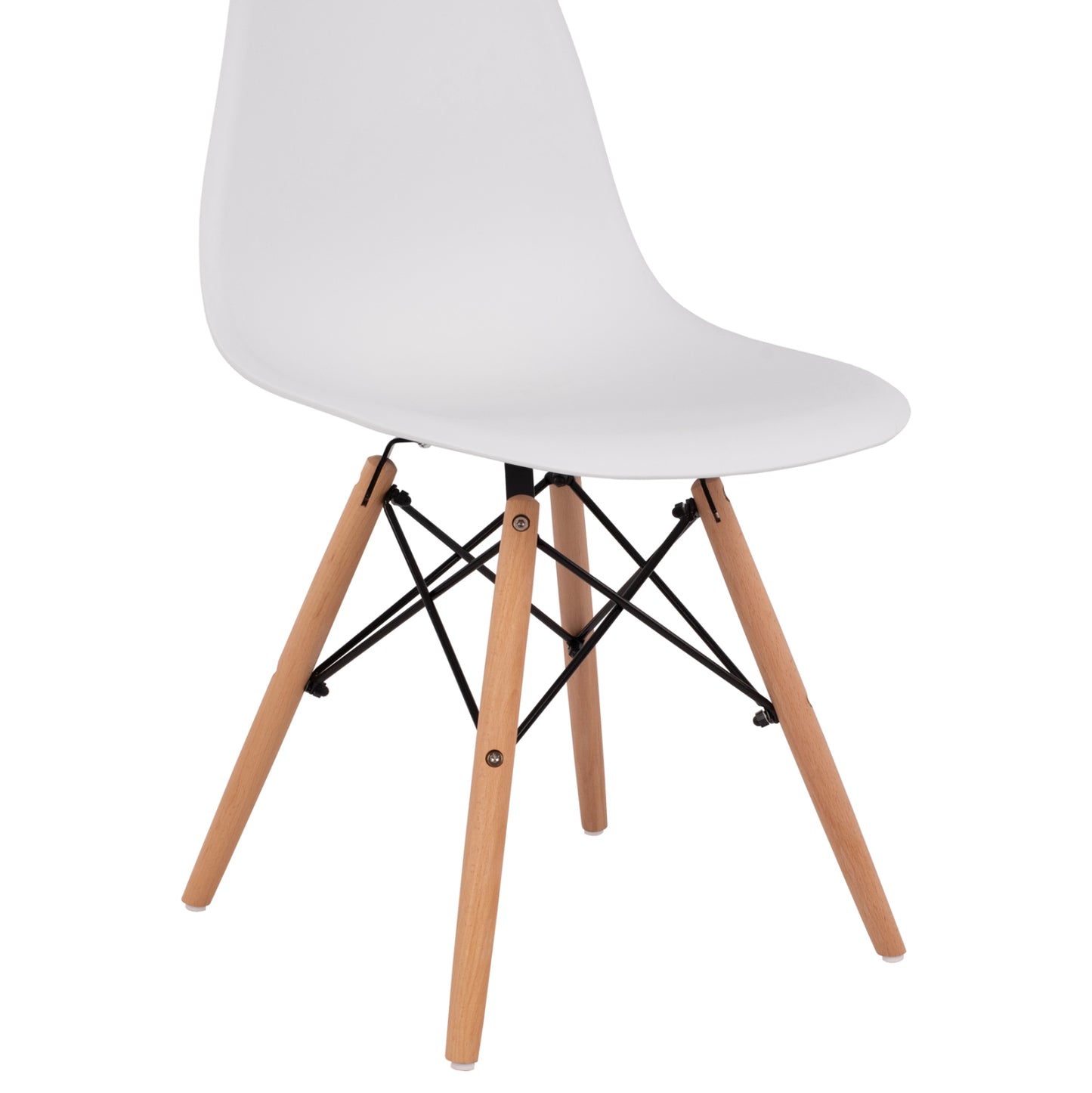 Dining Chair 2pcs Twist Hm8460.21 White Pp--beech Wood 46x50x82hcm.