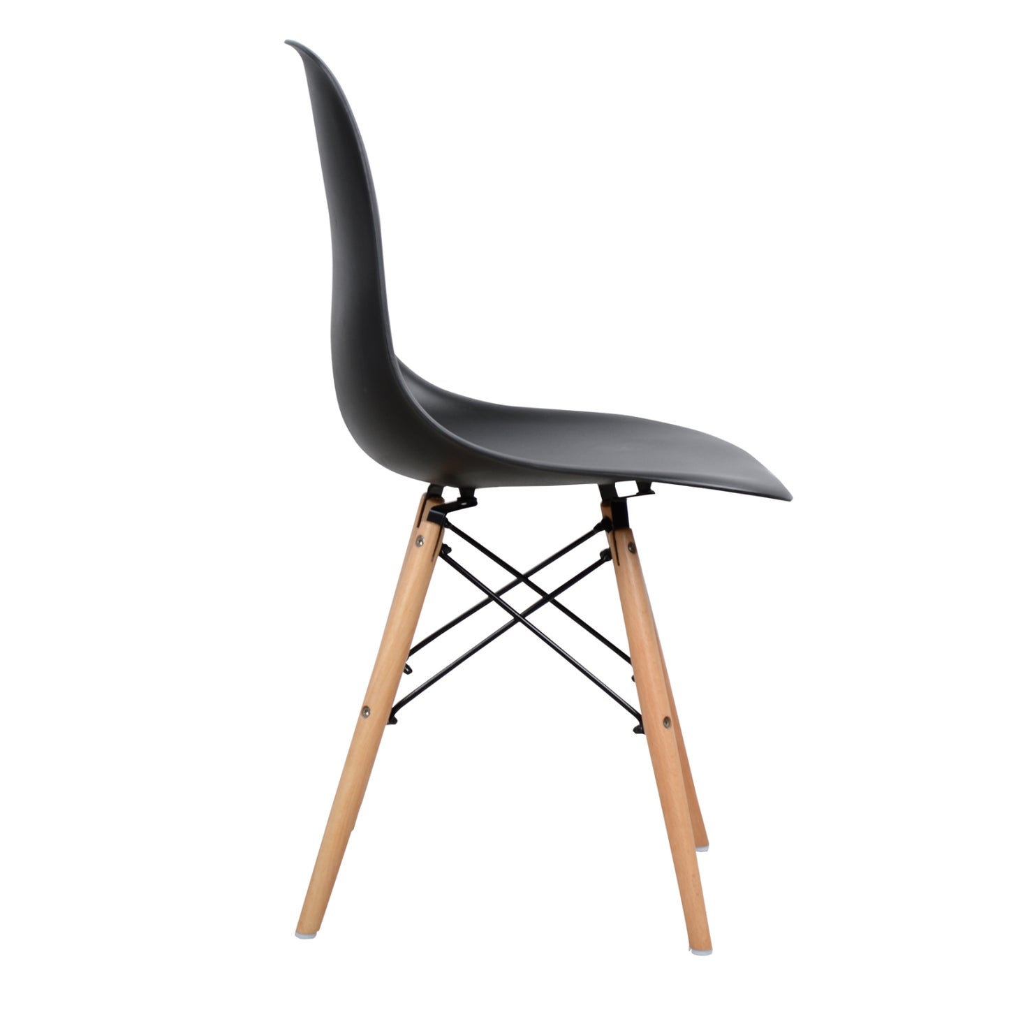 Dining Chair 2pcs Twist Hm8460.22 Black Pp--beech Wood 46x50x82hcm.