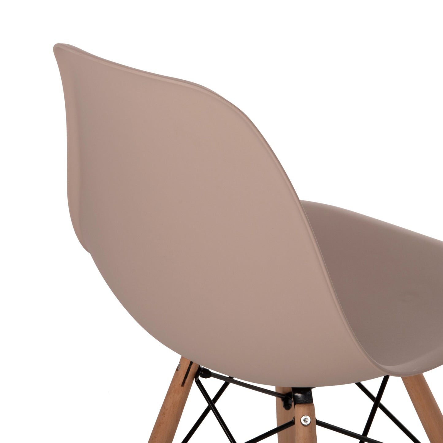 Dining Chair 2pcs Twist Hm8460.55 Cappuccino Pp--beech Wood 46x50x82hcm.