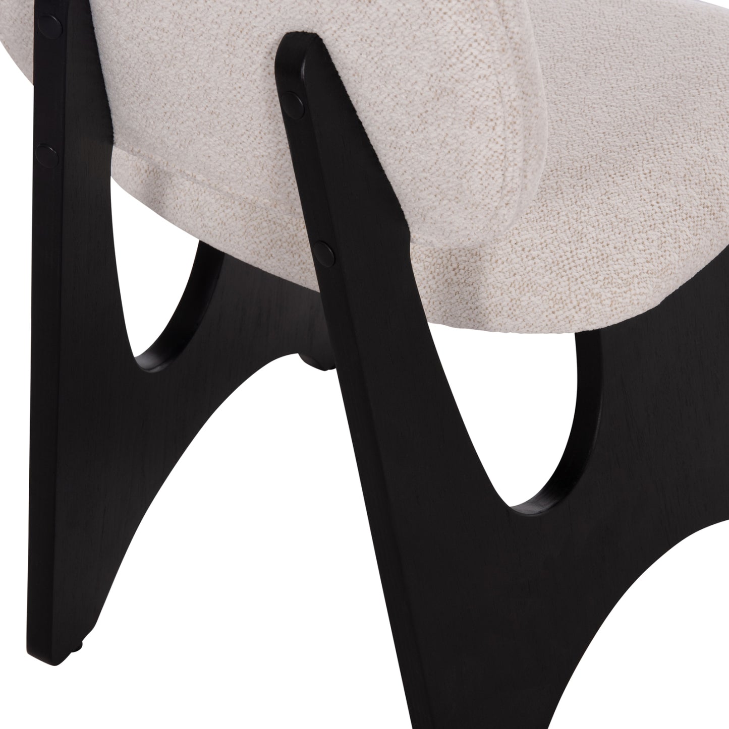 Dining Chair Bellisi Hm18248.02 Fabric In Cream White-plywood In Black 53x56x78hcm.