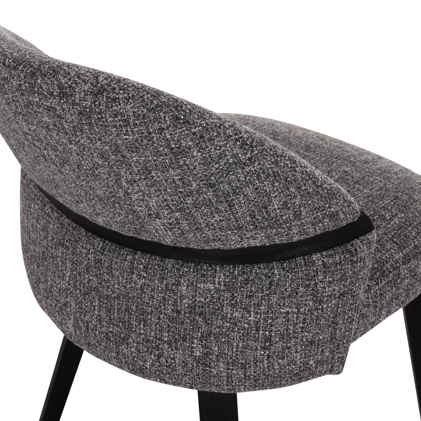 Dining Chair Dekker Hm18249.02 Plywood In Black--fabric In Grey 50x60x80hcm.