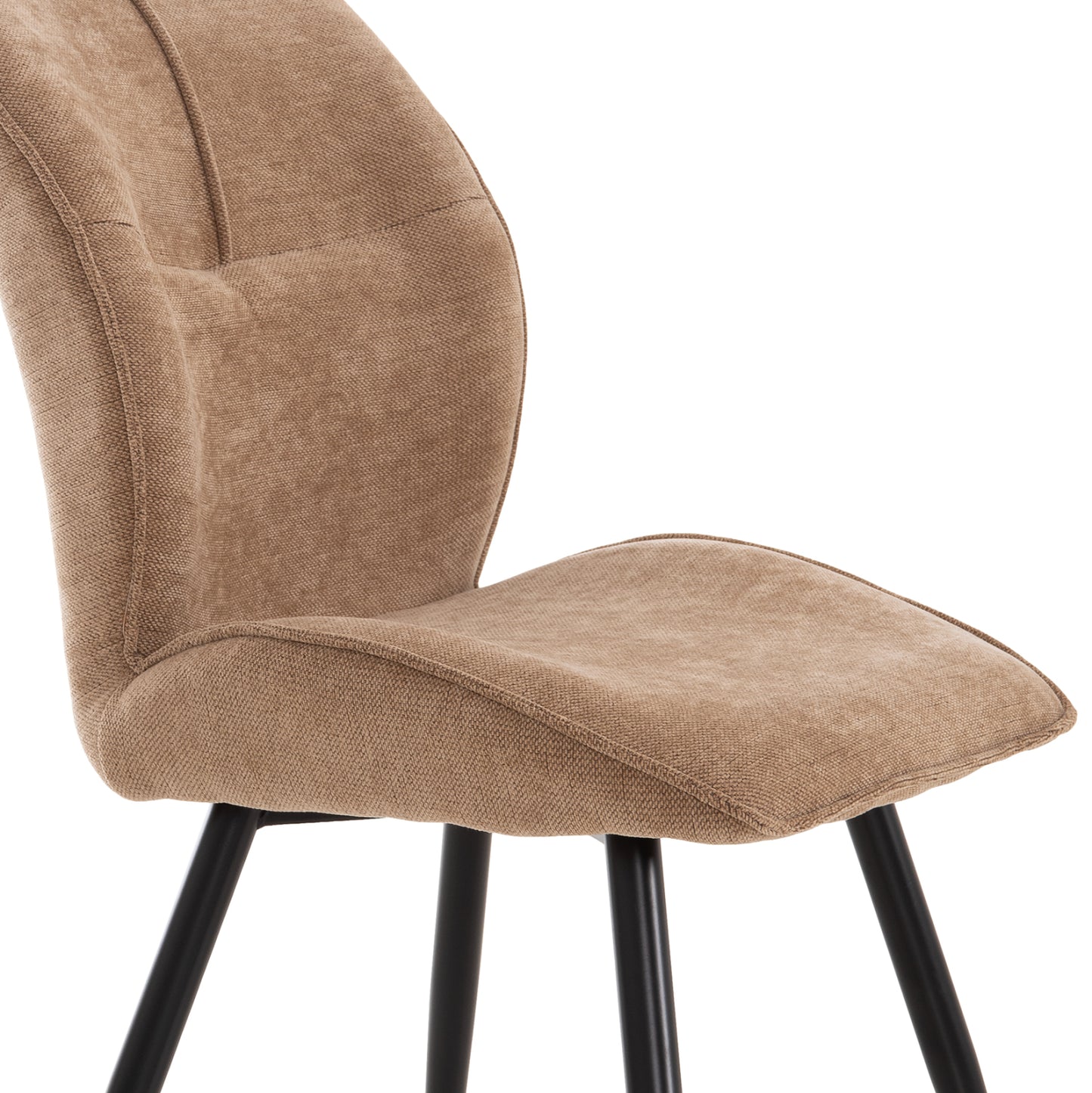 Dining Chair Gaff Hm18425.03 Taupe Fabric-metal Black Legs 49x63x90hcm.