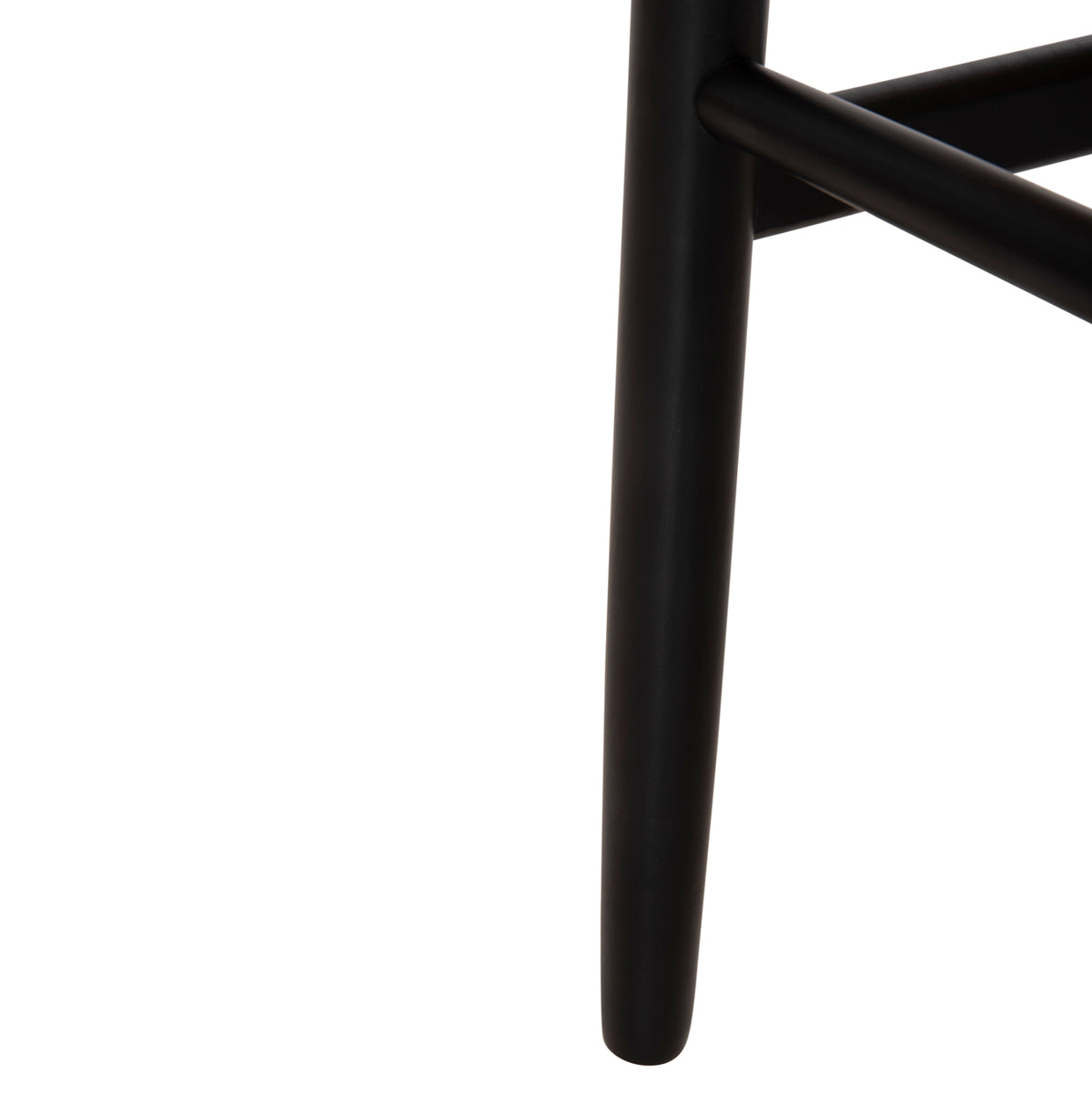 Dining Chair Brave Hm8695.03 Beech Wood In Black-beige Rope 54.5x53x75hcm.