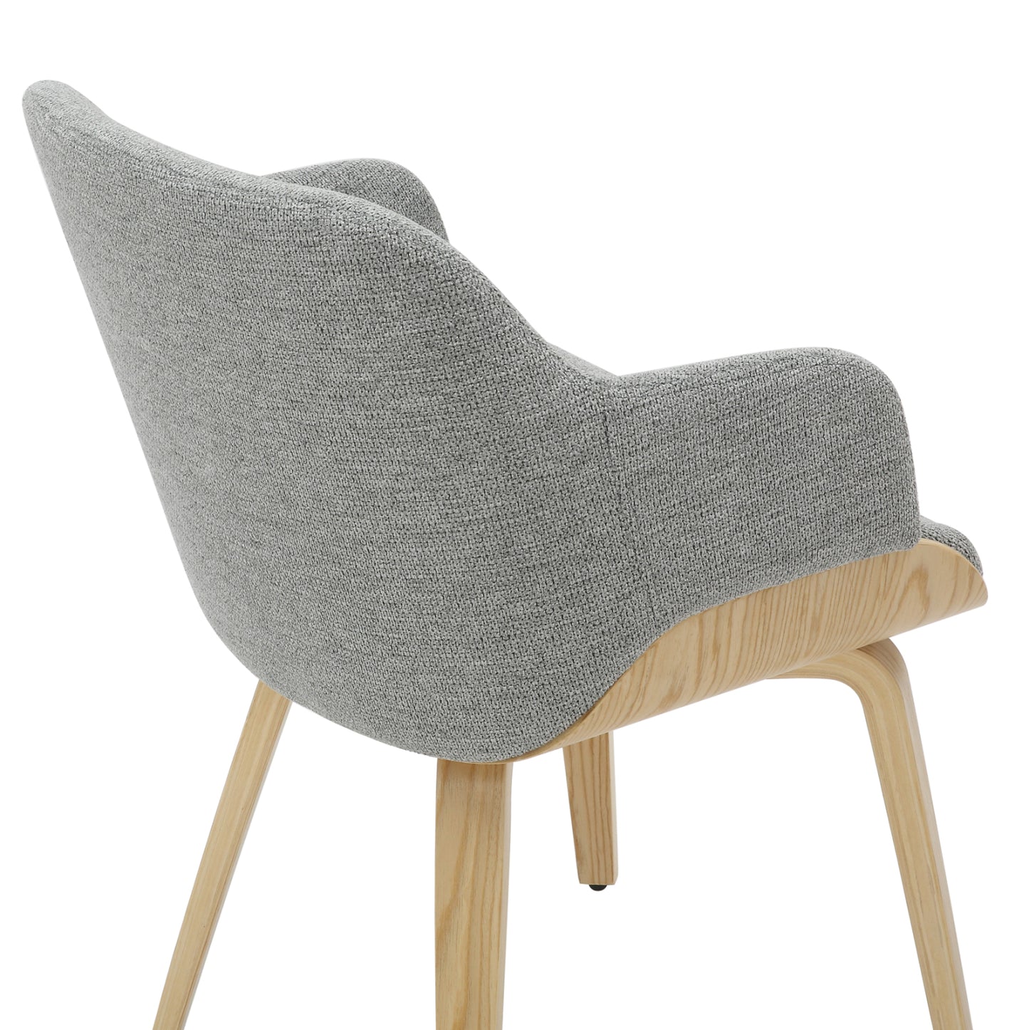 Dining Chair Prieto Hm9989.01 Plywood Frame In Oak-grey Fabric 54,5x44x89,5hcm.