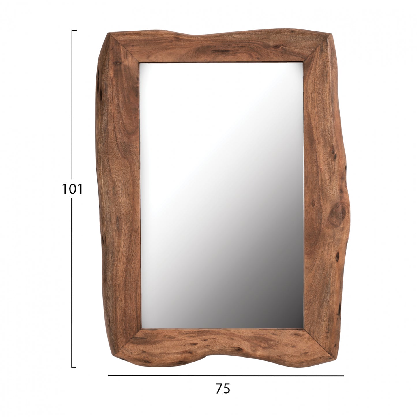 Mirror Hm8187.11 From Solid Acacia Wood Natural 100Χ75Χ4