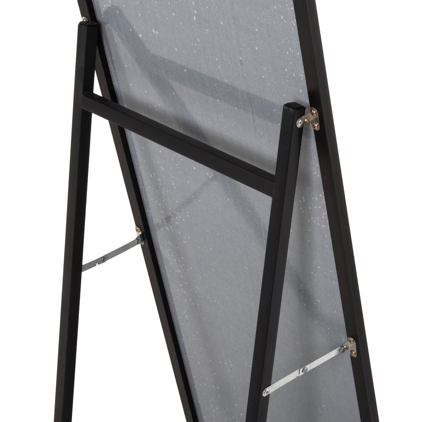 Floor Standing Mirror Joely Hm9578.01 Aluminum Frame In Black Color 40x31x160hcm.
