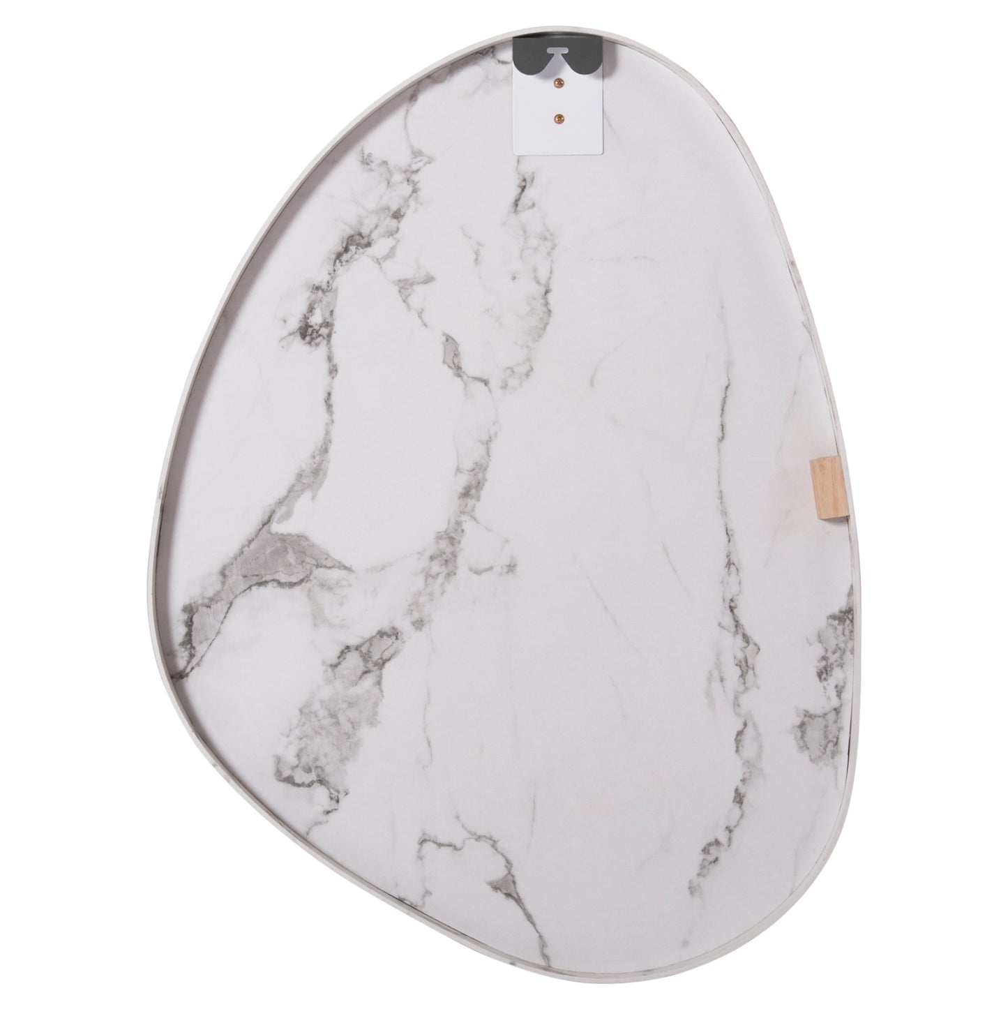 Wall Mirror Irregu Hm4487.05 Mdf Frame In White Marble Coloring 60x80hcm.